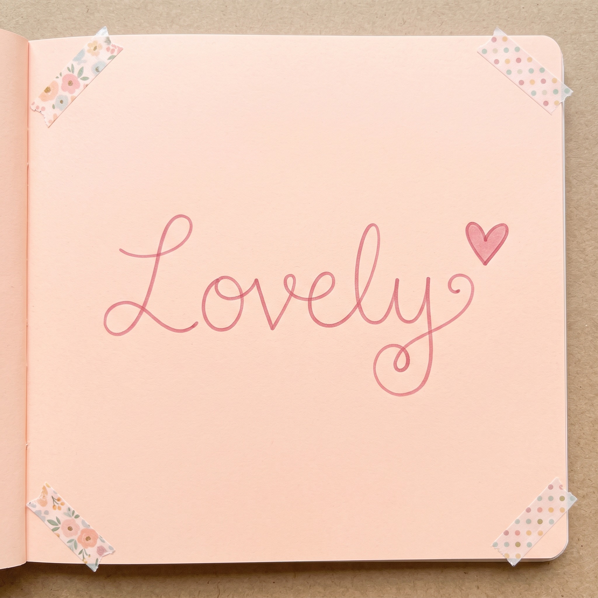 Cute Cursive Font AI font generated with Nano Banana: the word Lovely
