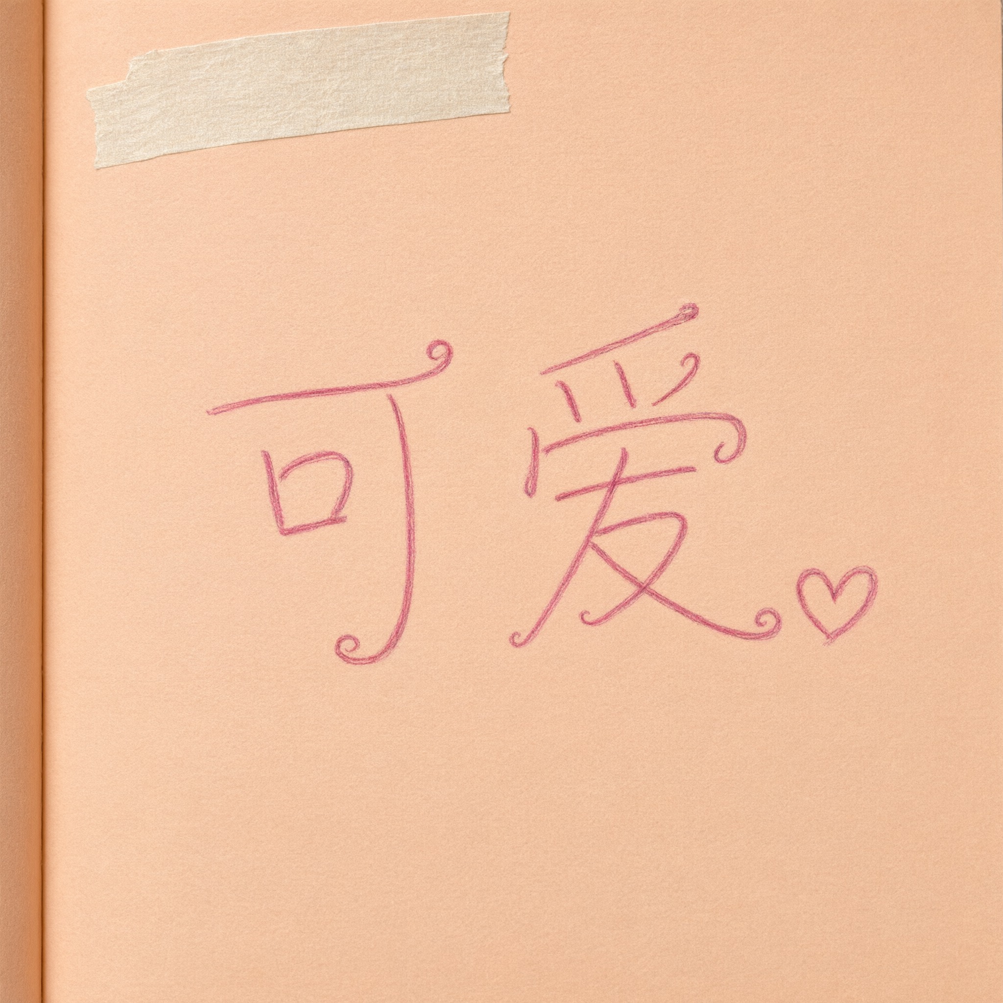 可爱手写体 AI 字体在 Qwen-Image 上的生成结果：文字 可爱