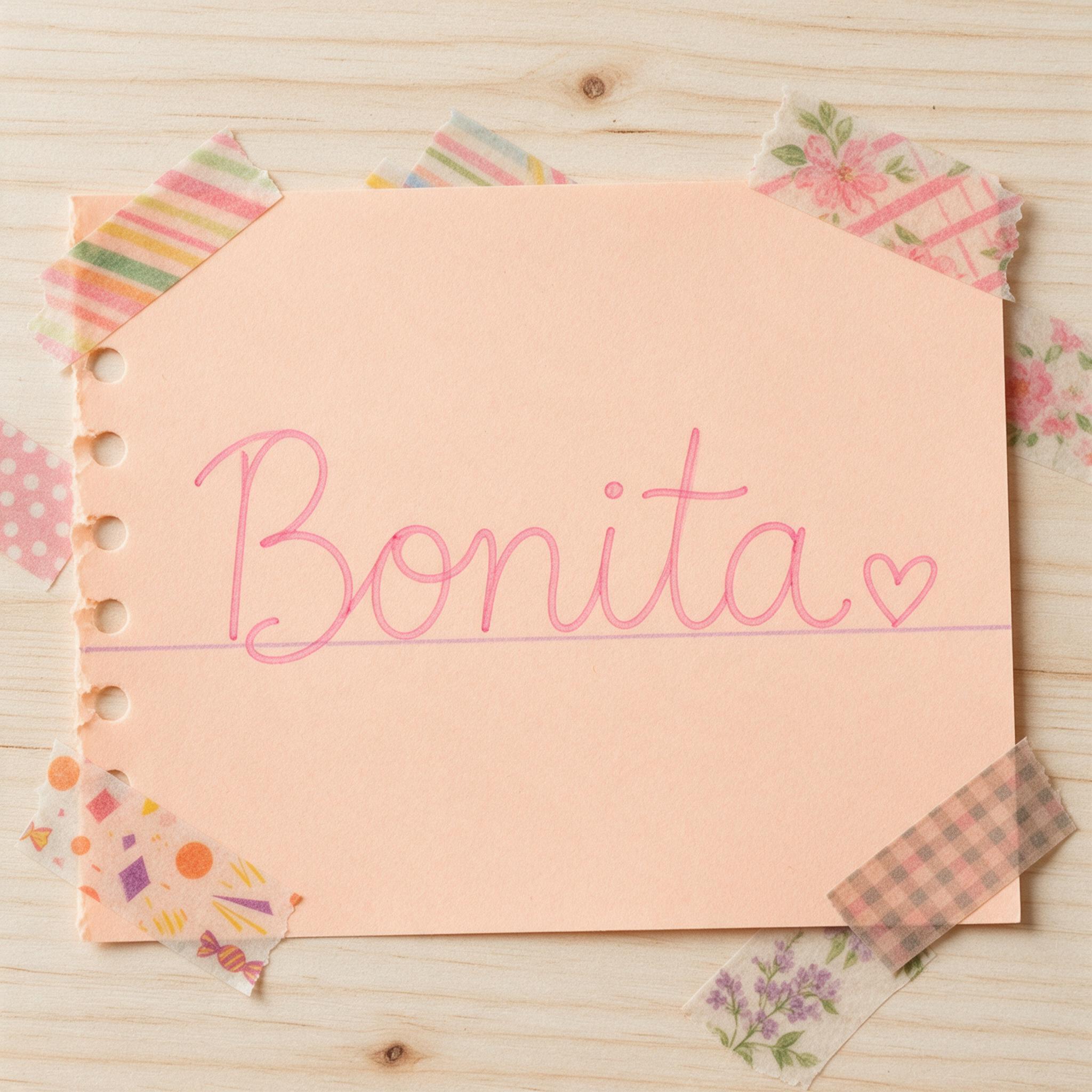 Fuente de IA Letra cursiva bonita generada con Seedream: la palabra Bonita