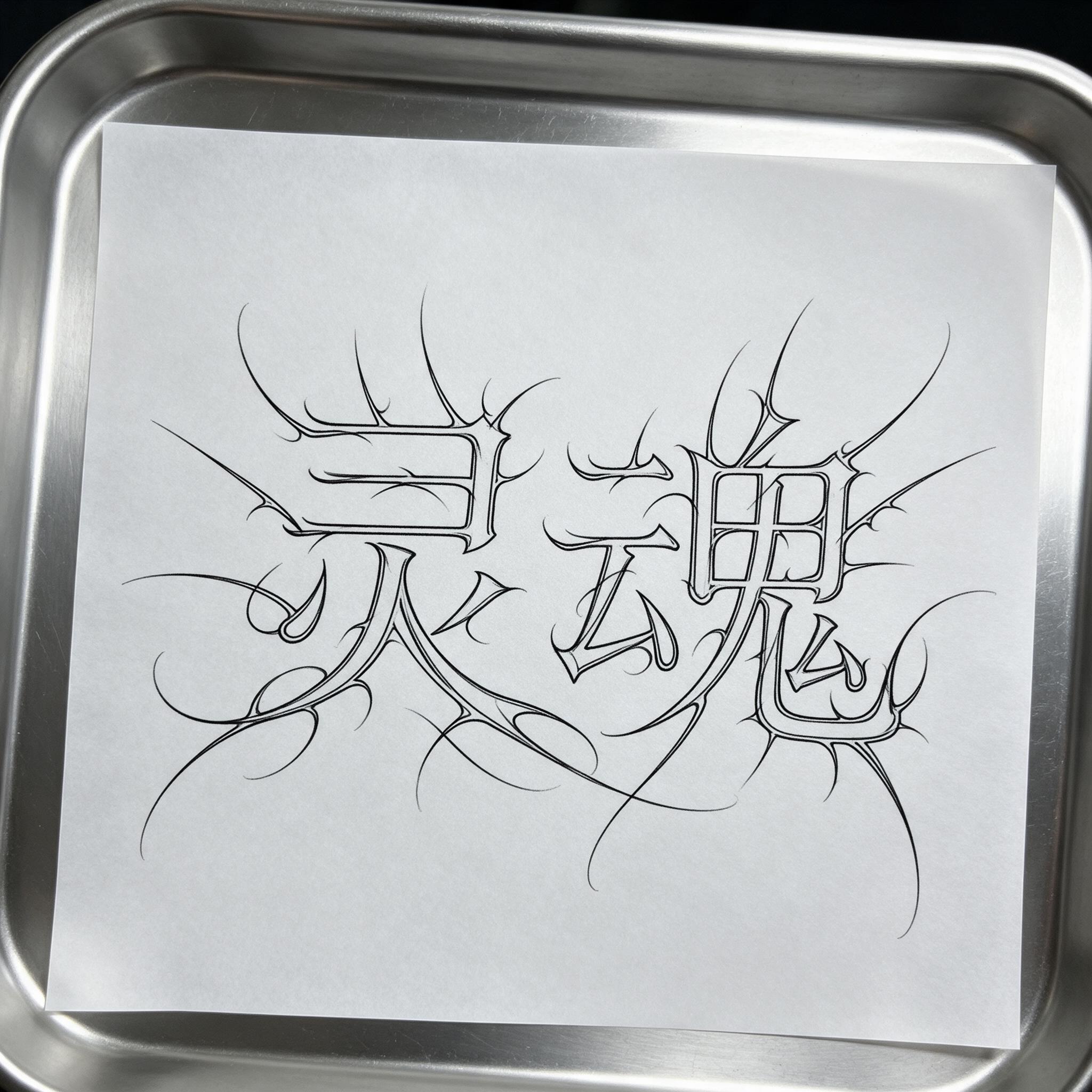 赛博符文字体 AI 字体在 Seedream 上的生成结果：文字 灵魂