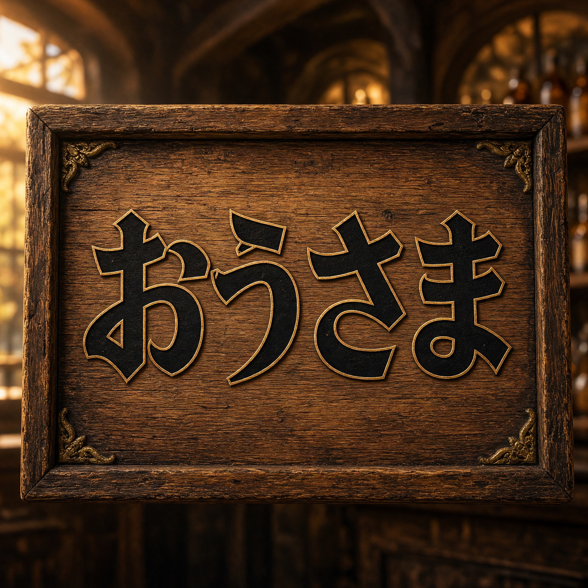 Grok Imagine で生成した フラクトゥール フォント AIフォント：文字「おうさま」
