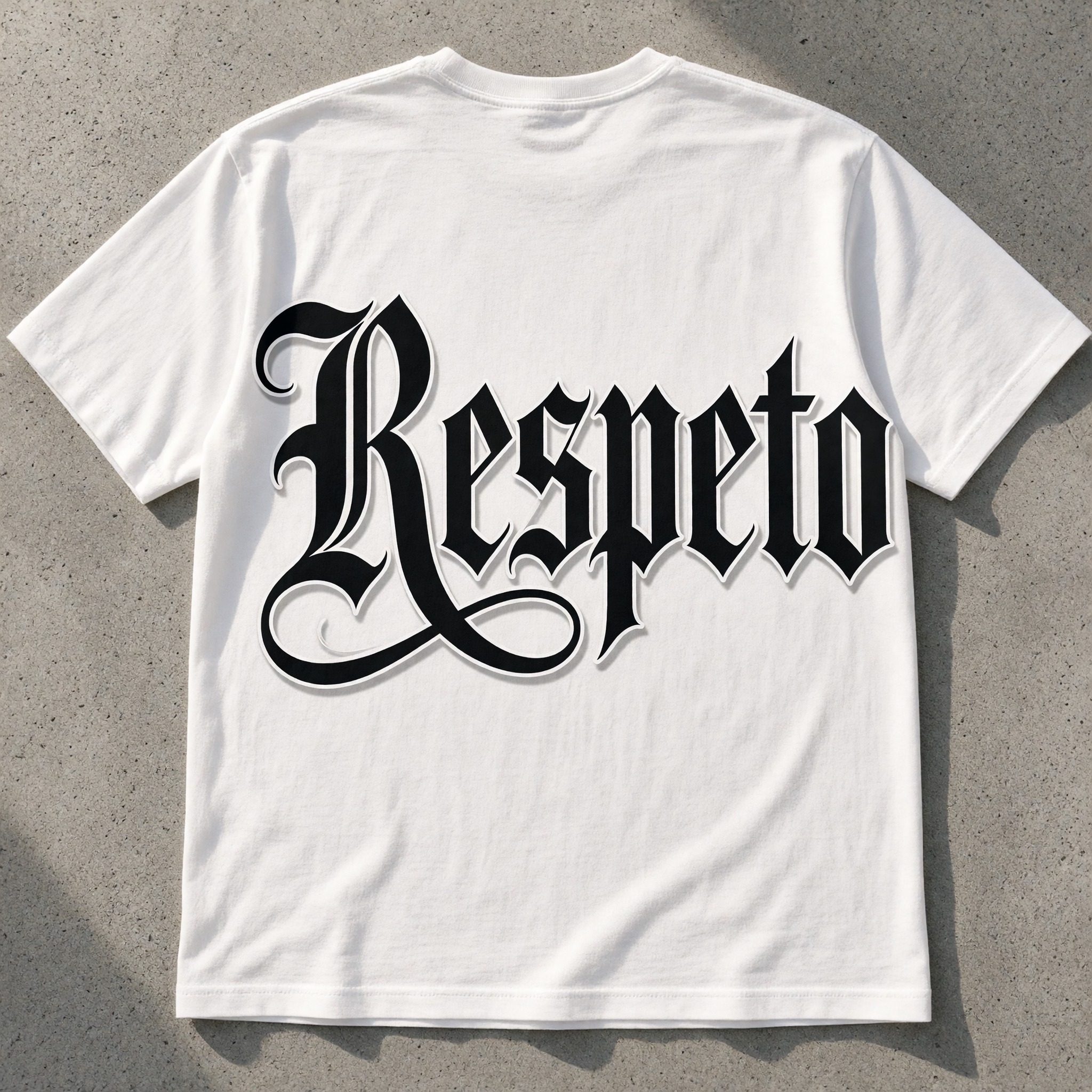 Fuente de IA Letras gangster generada con Grok Imagine: la palabra Respeto