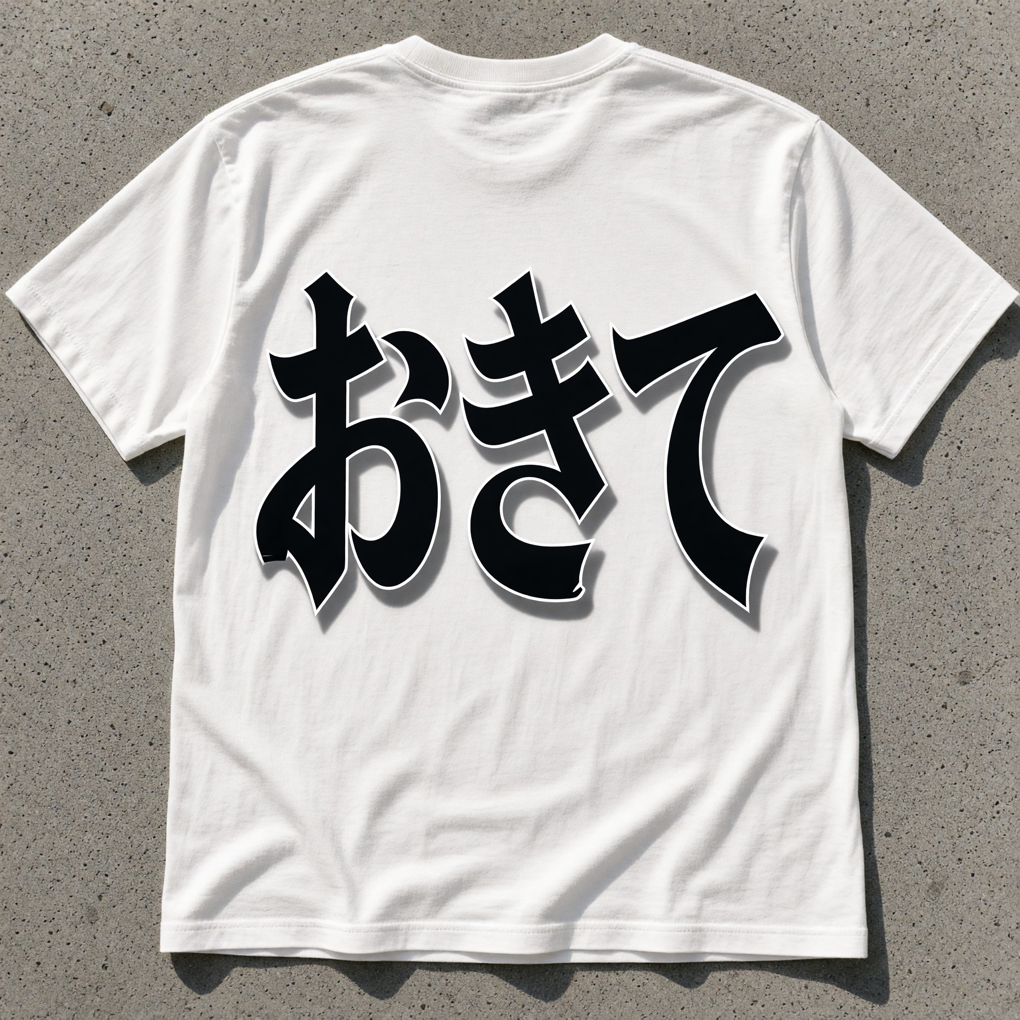 Grok Imagine で生成した ギャングスタ フォント AIフォント：文字「おきて」