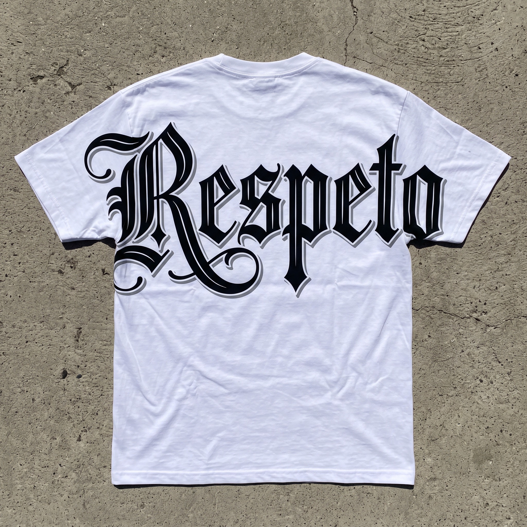 Fuente de IA Letras gangster generada con Nano Banana: la palabra Respeto