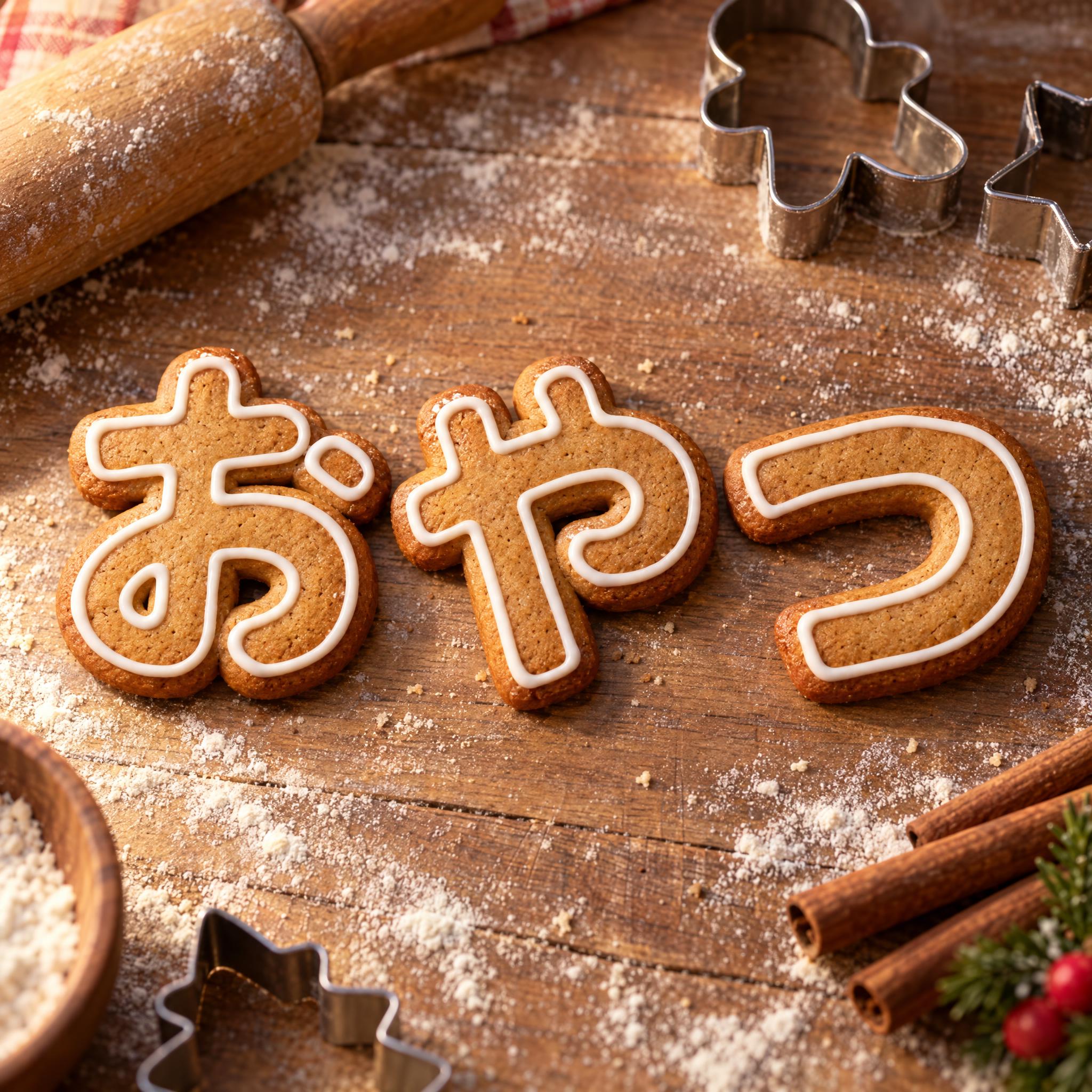 ジンジャークッキー文字 AIフォントの見本画像