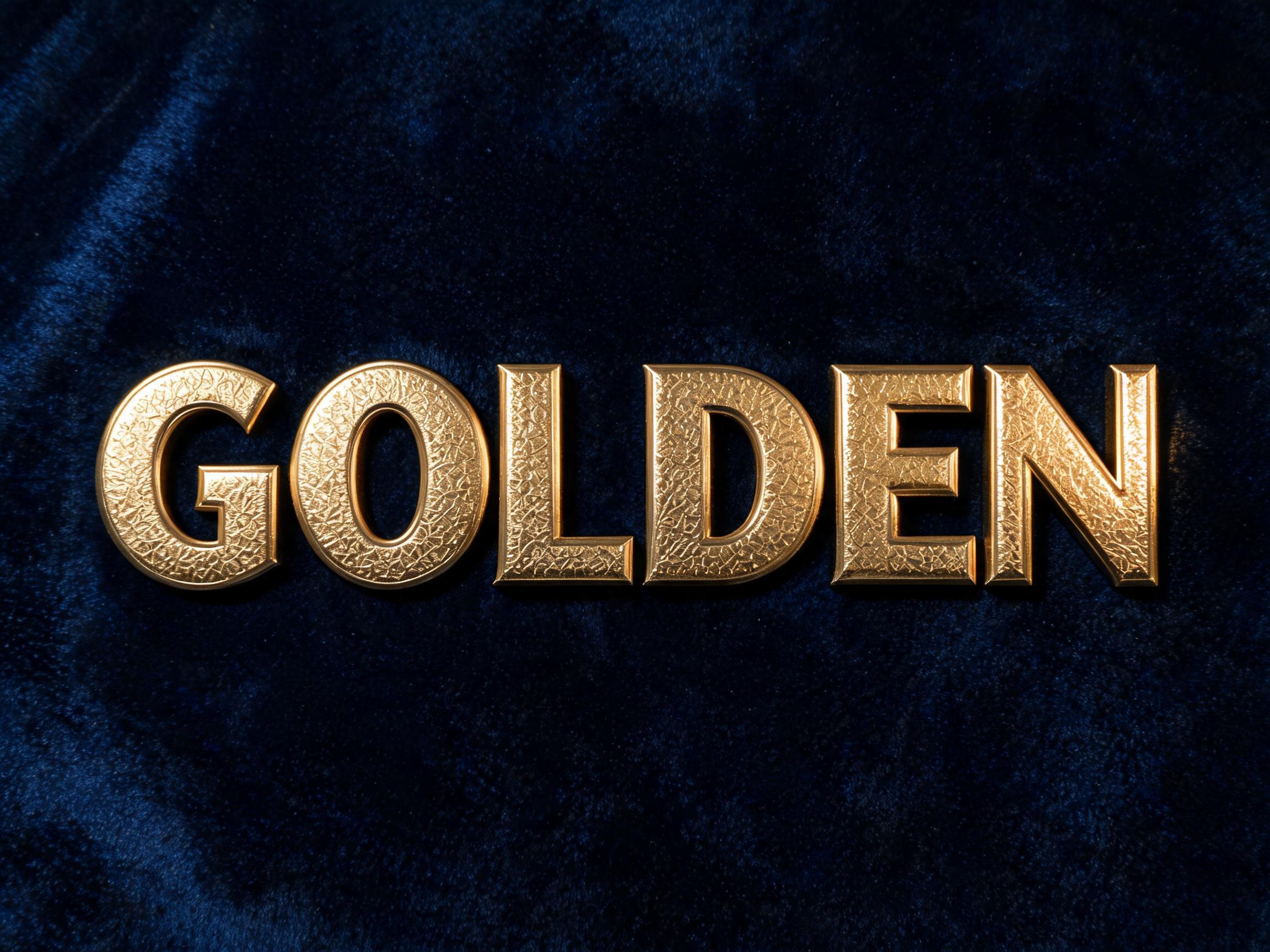 Gold Foil 3D AI font effect image