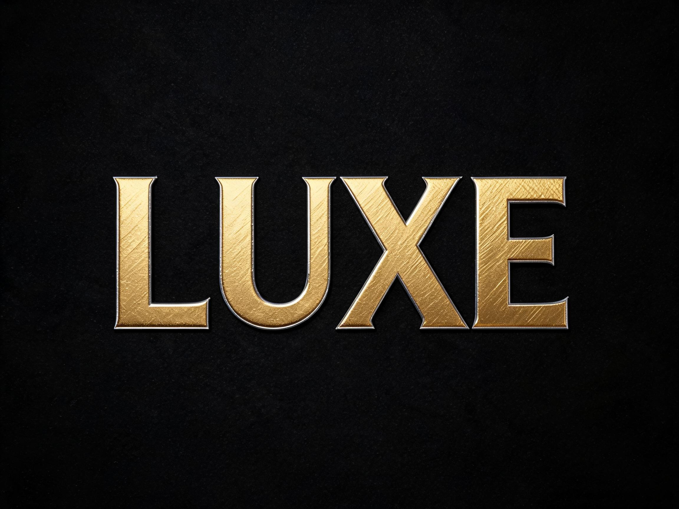 Gold Foil Flat AI font effect image