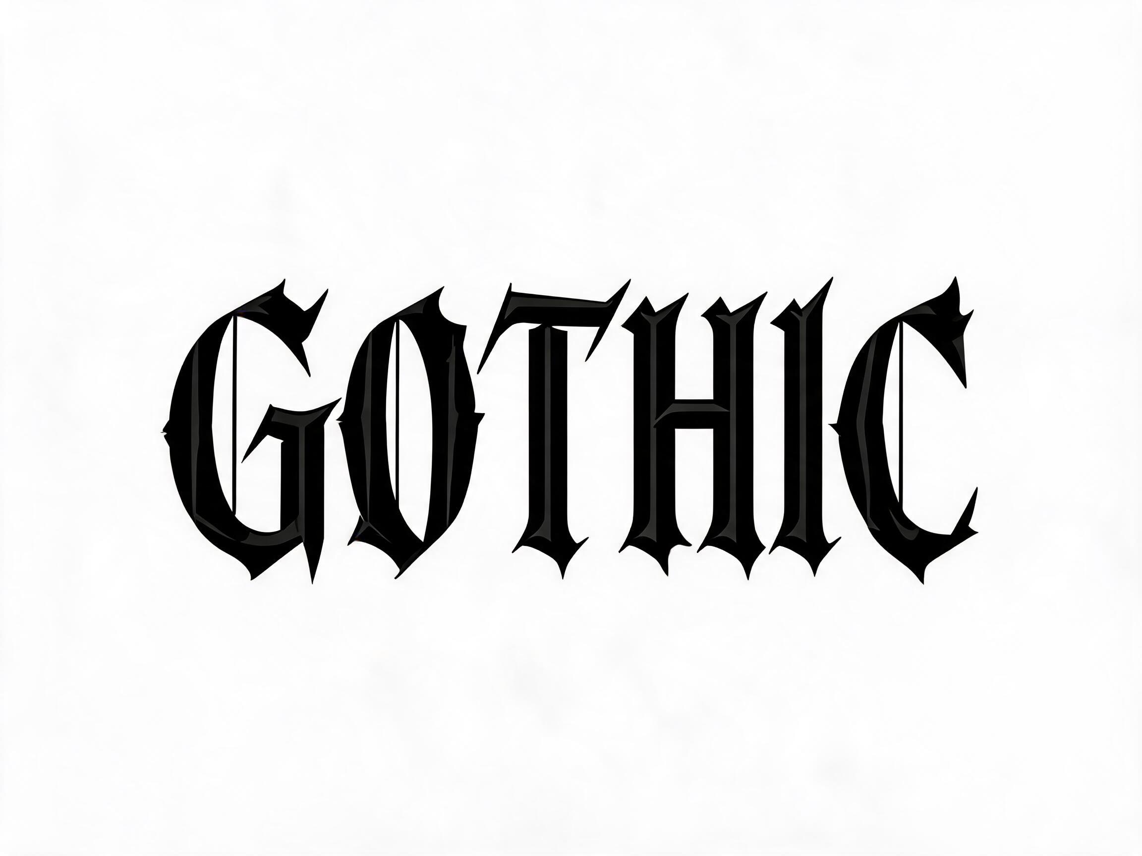 Gothic Display AI font effect image