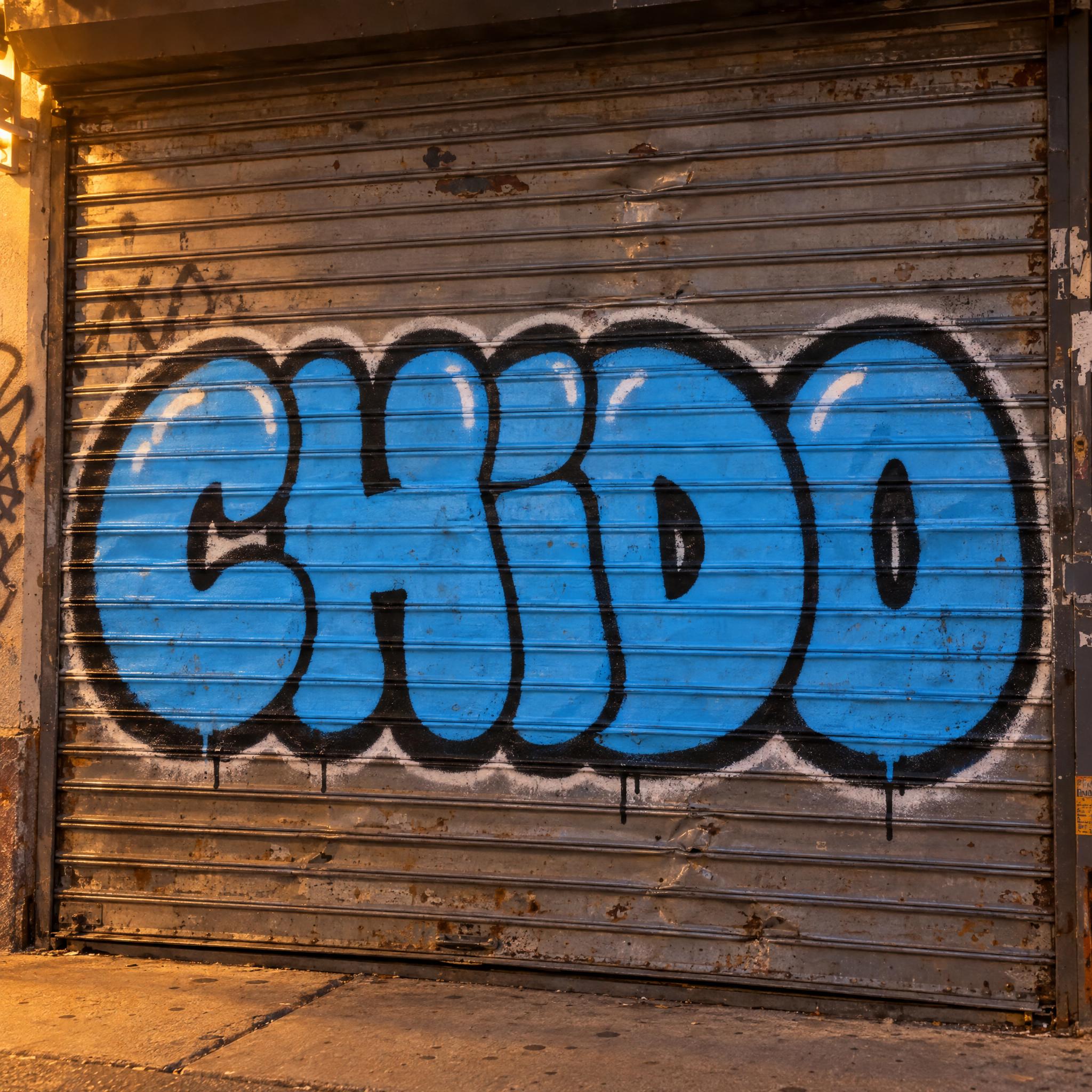 Imagen de ejemplo de la fuente de IA Letras bomba de graffiti