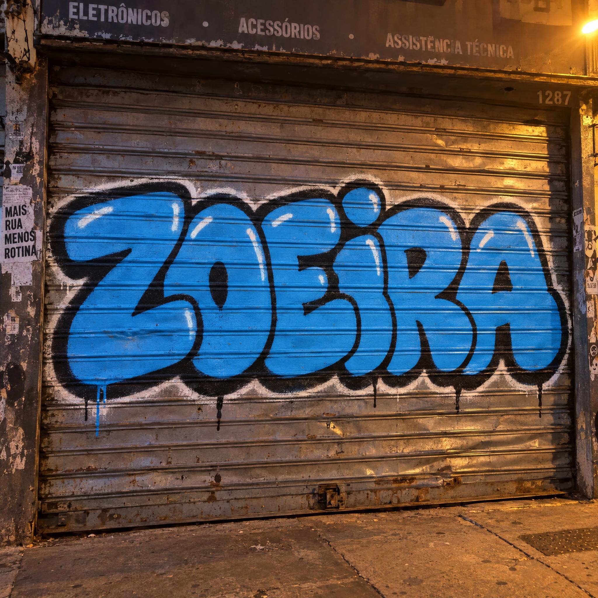 Imagem de exemplo da fonte de IA Letras bomb de grafite