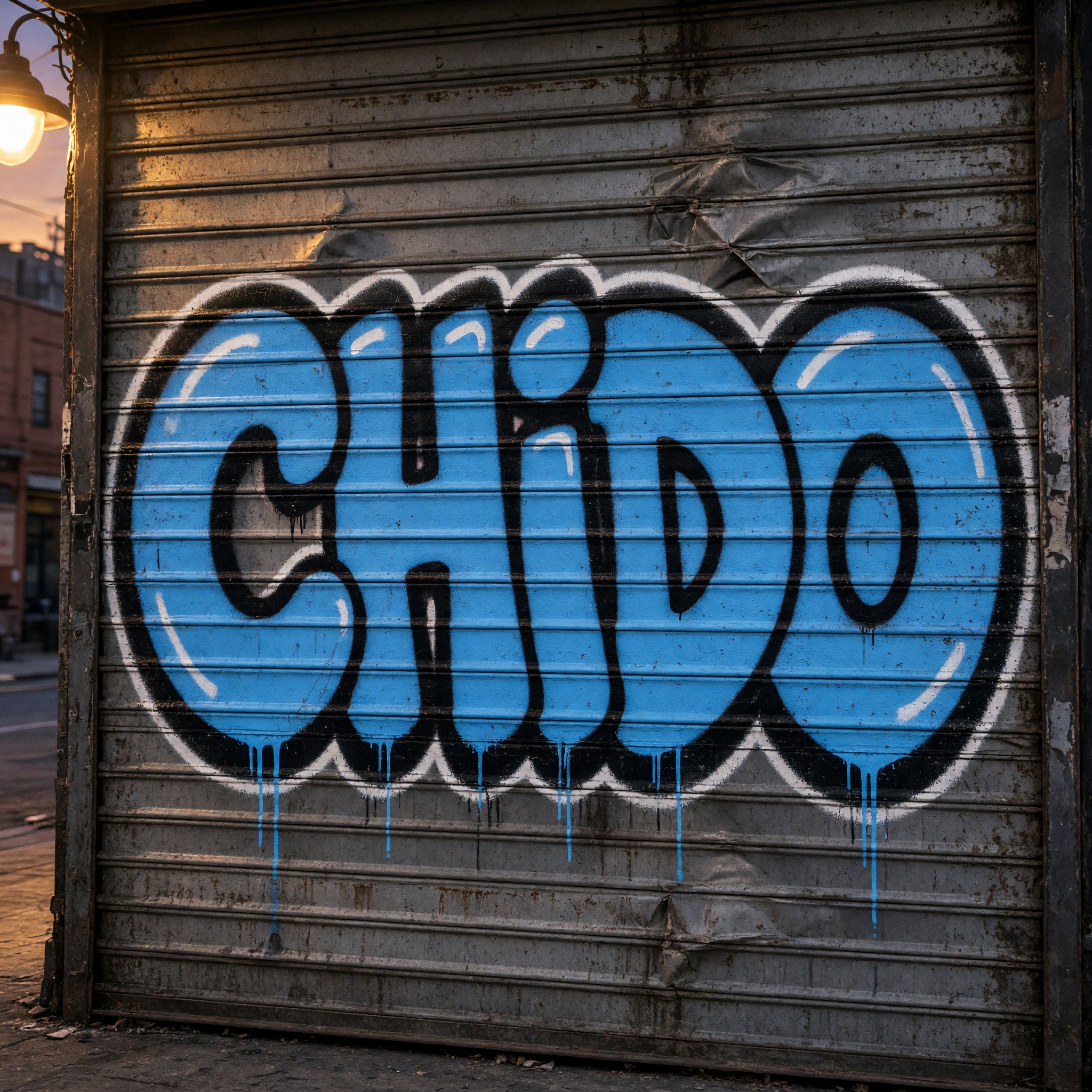 Fuente de IA Letras bomba de graffiti generada con Grok Imagine: la palabra CHIDO