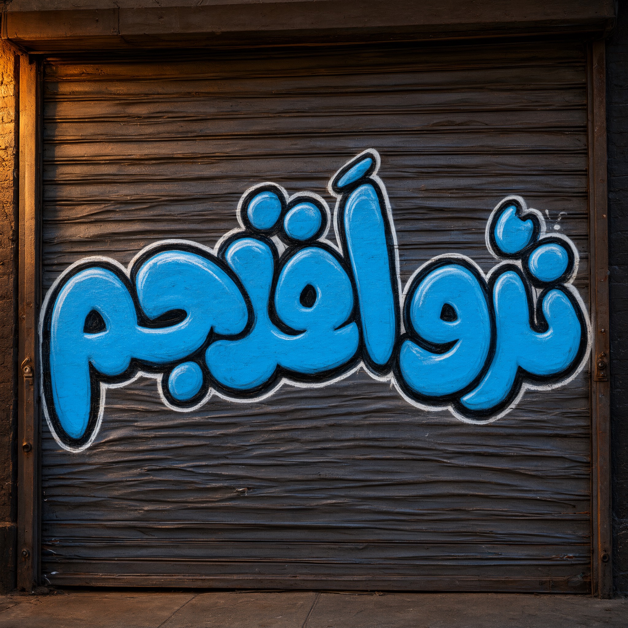 خط حروف جرافيتي فقاعية بالذكاء الاصطناعي من توليد Qwen-Image: كلمة نجم
