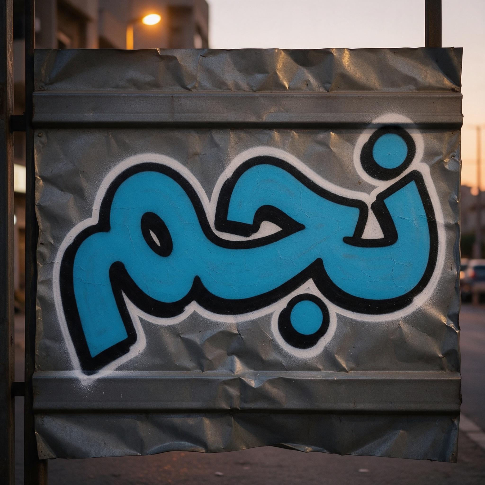 خط حروف جرافيتي فقاعية بالذكاء الاصطناعي من توليد Seedream: كلمة نجم