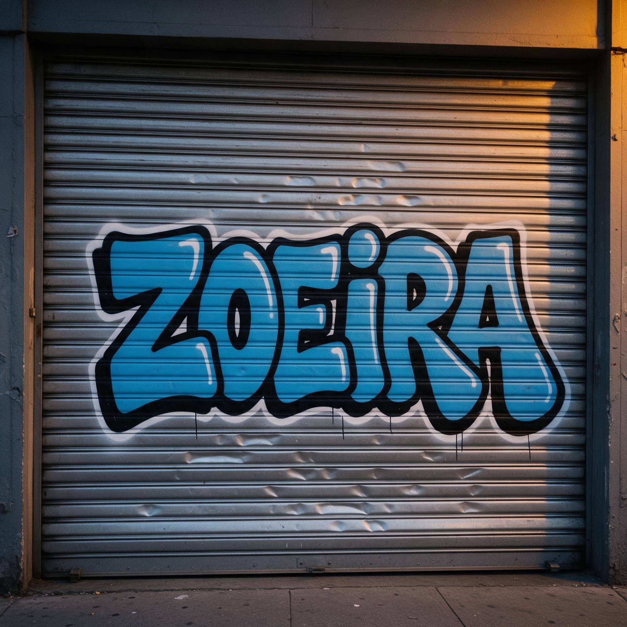 Fonte de IA Letras bomb de grafite gerada no Seedream: a palavra ZOEIRA