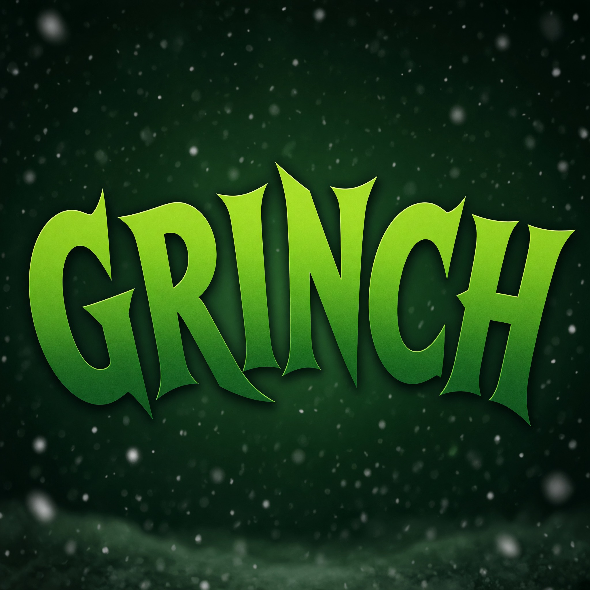 Fonte de IA Fonte do Grinch gerada no Grok Imagine: a palavra GRINCH