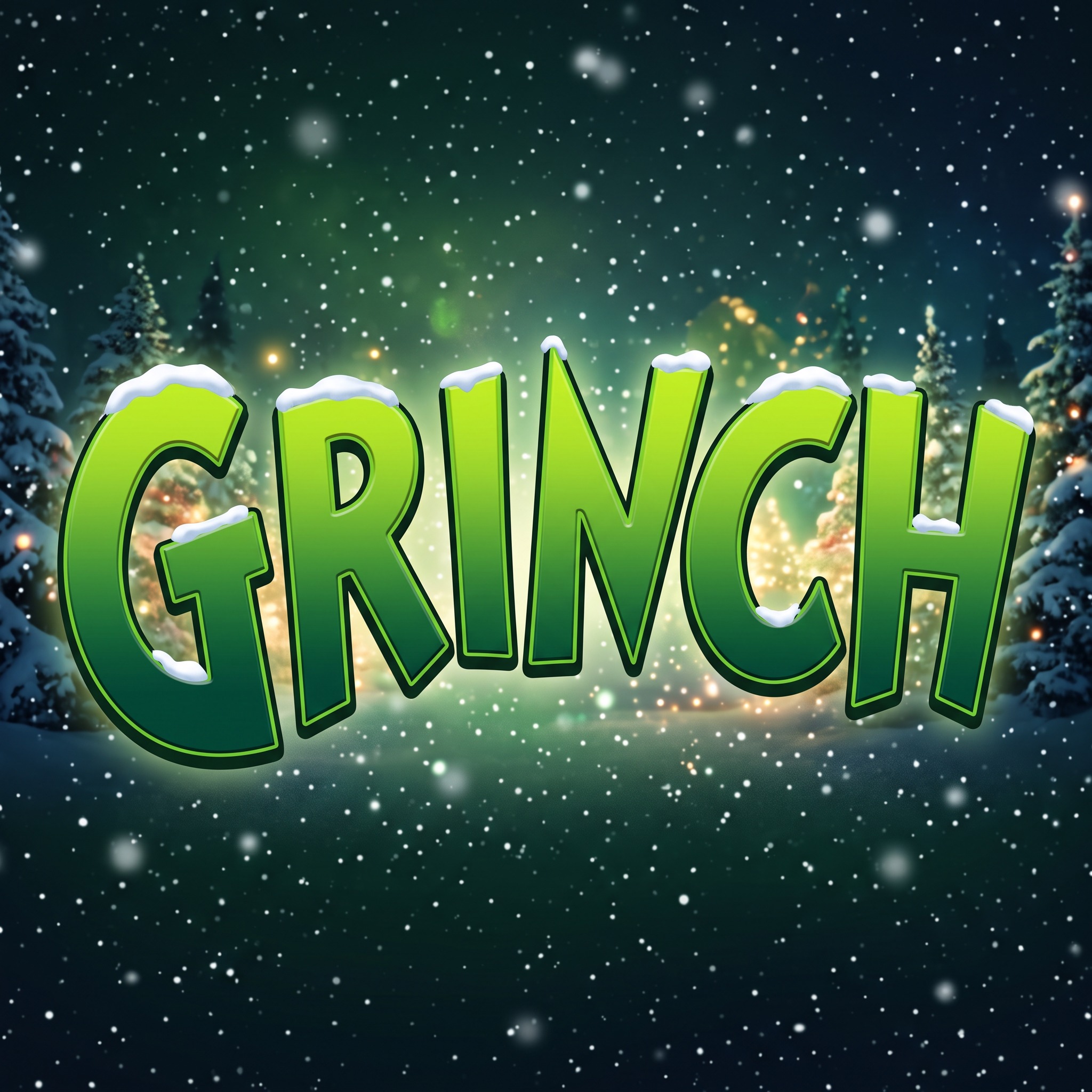 Fonte de IA Fonte do Grinch gerada no Nano Banana: a palavra GRINCH