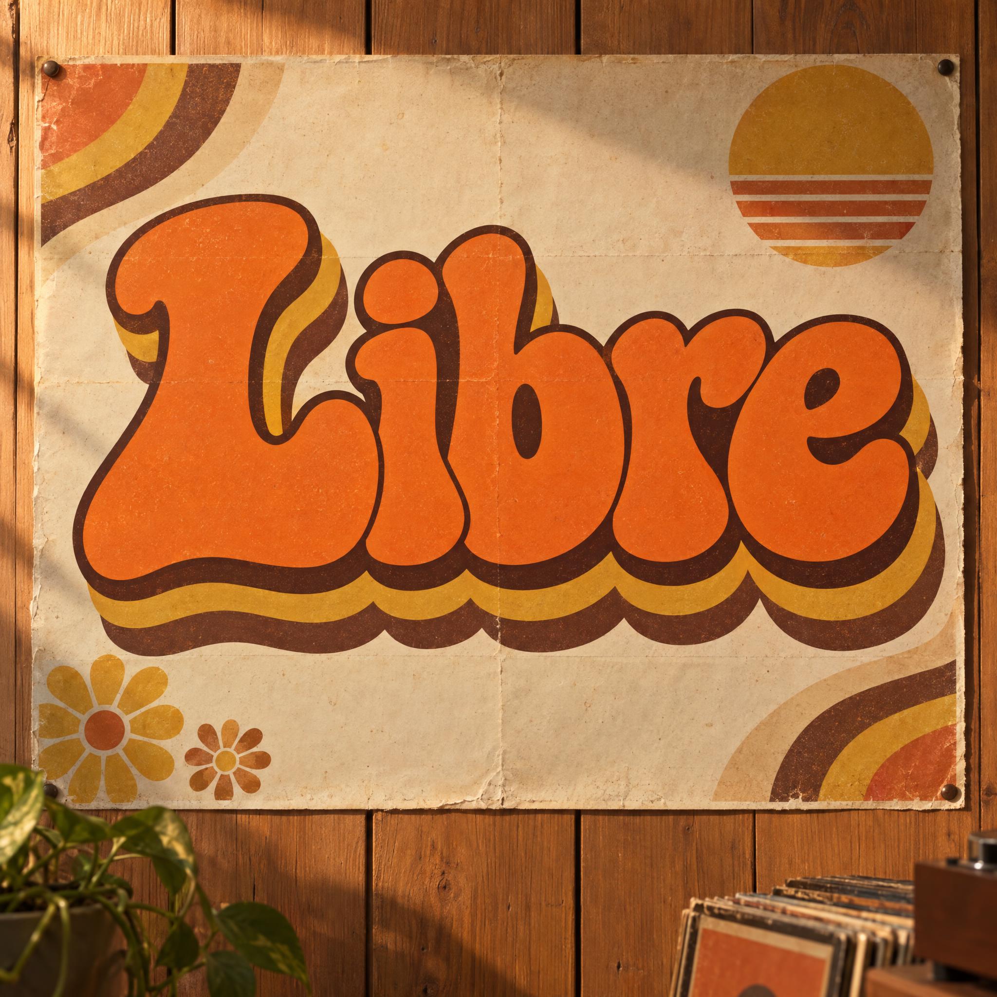 Imagen de ejemplo de la fuente de IA Letras groovy