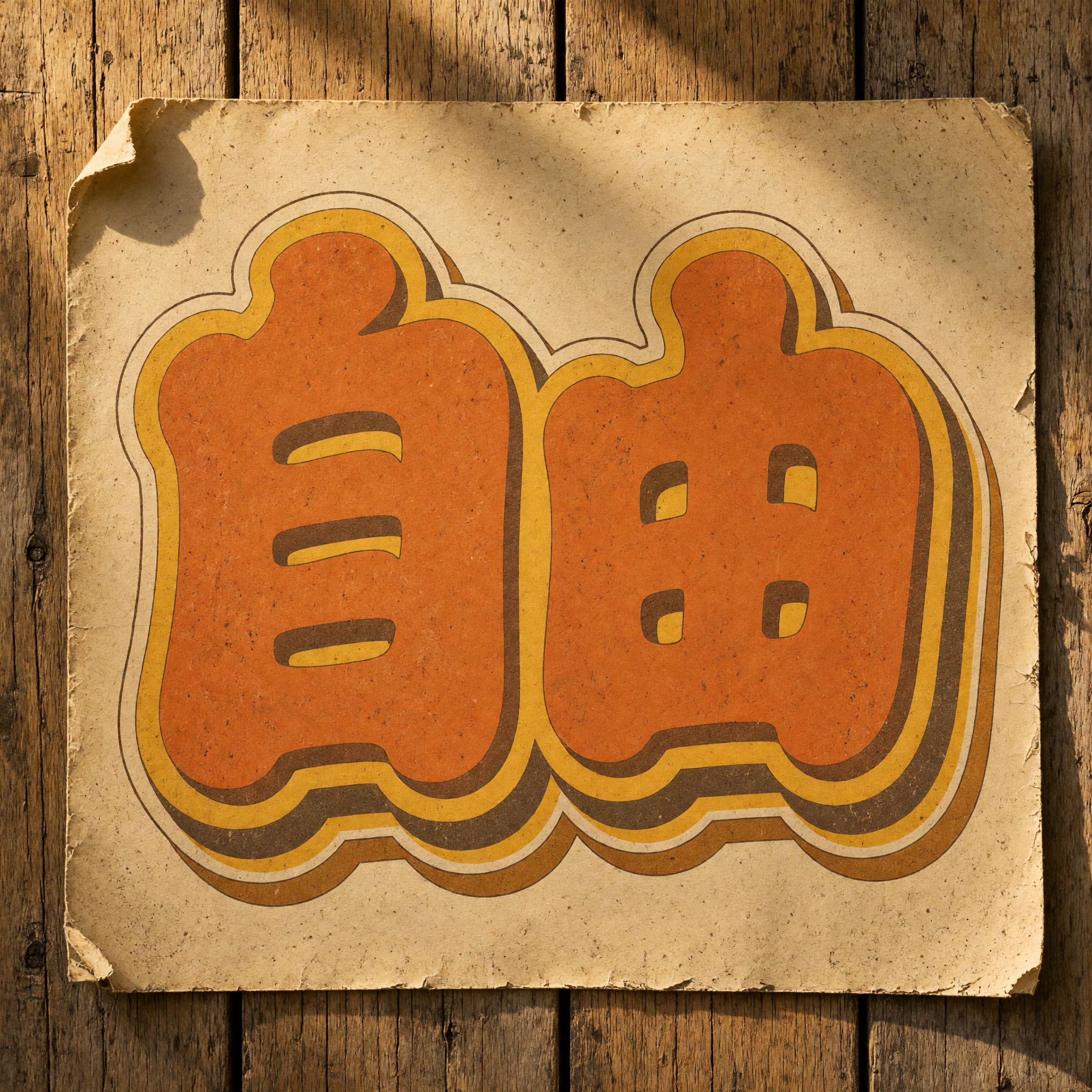 70年代复古字体 AI 字体在 Grok Imagine 上的生成结果:文字 自由