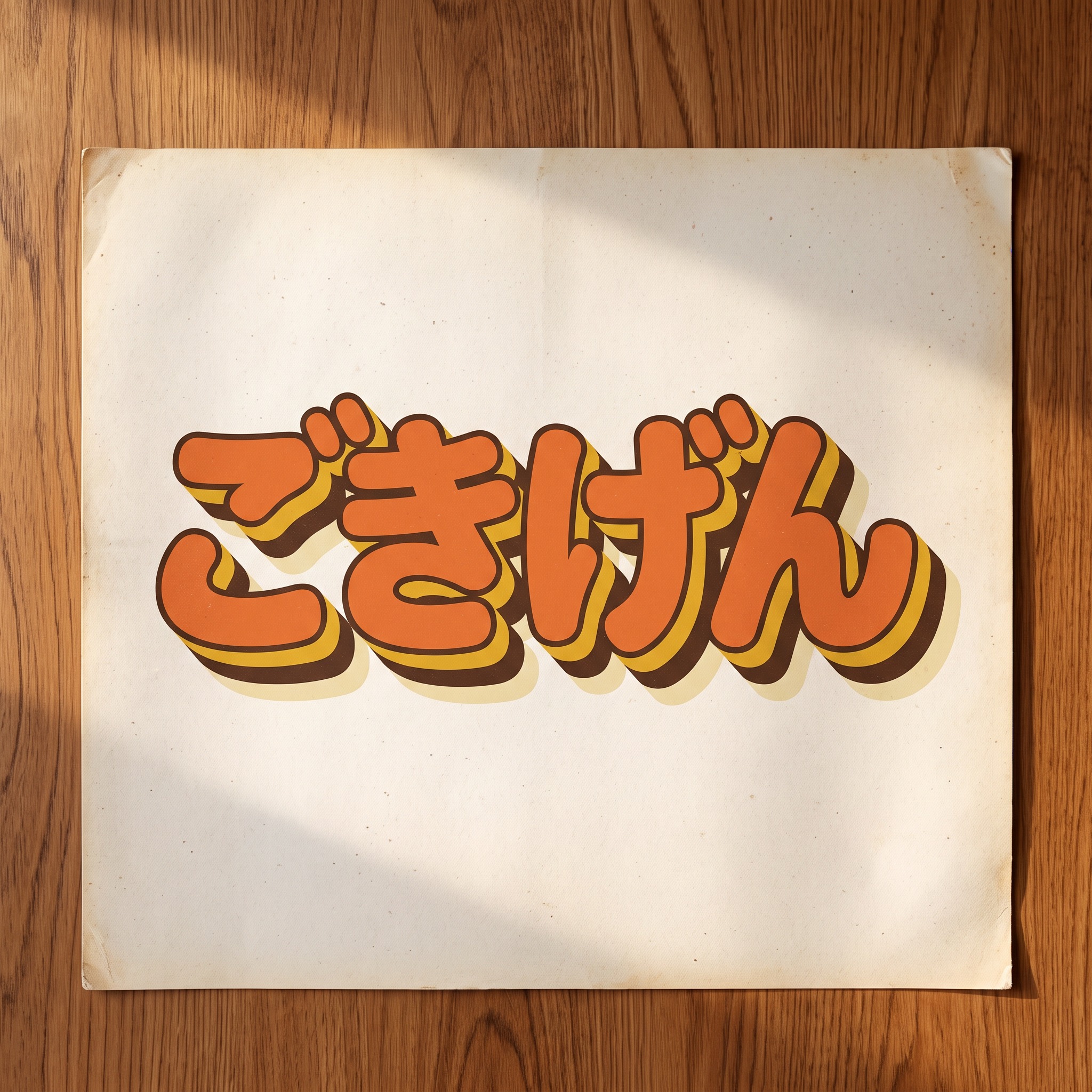 Nano Banana で生成した グルーヴィー フォント AIフォント：文字「ごきげん」