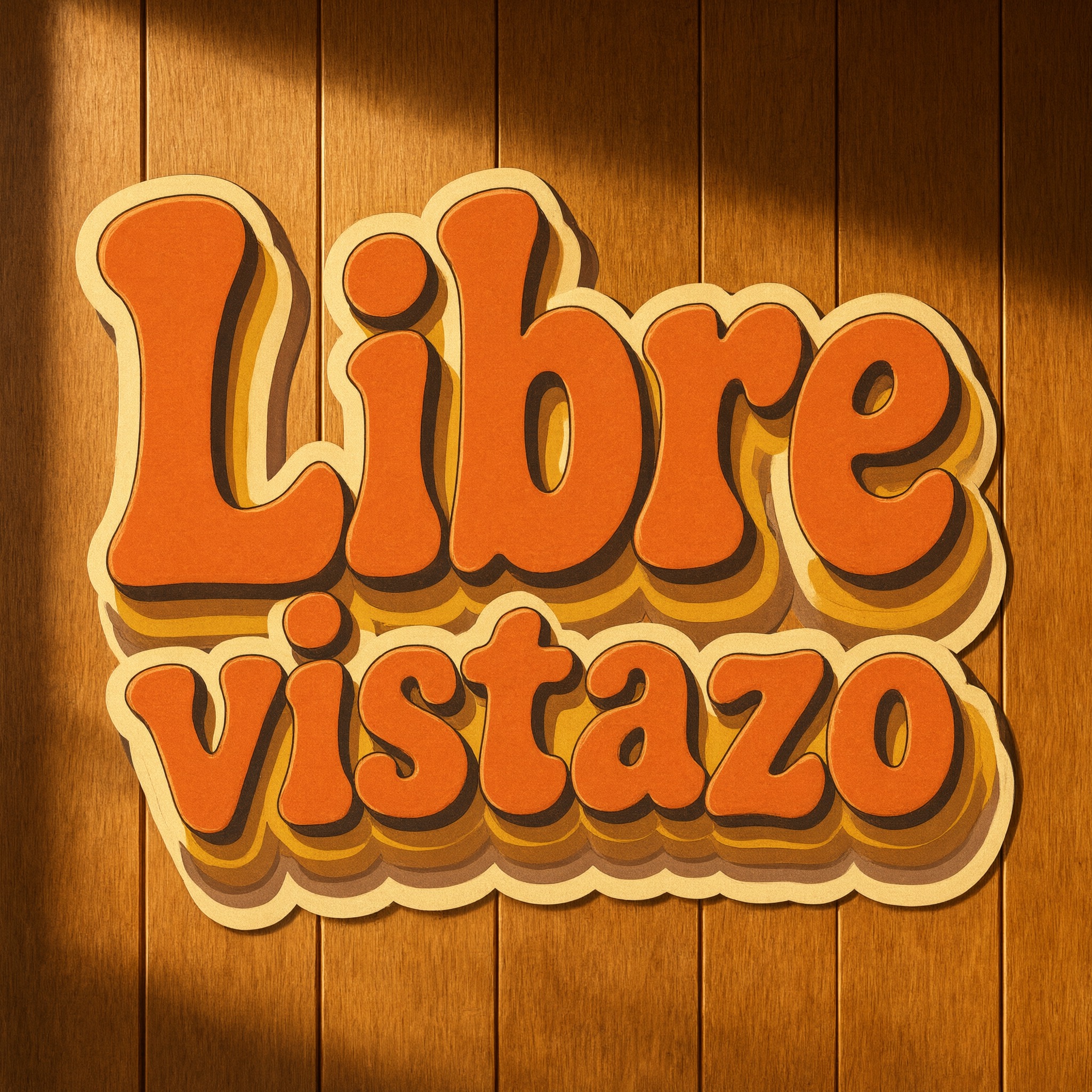Fuente de IA Letras groovy generada con Qwen-Image: la palabra Libre