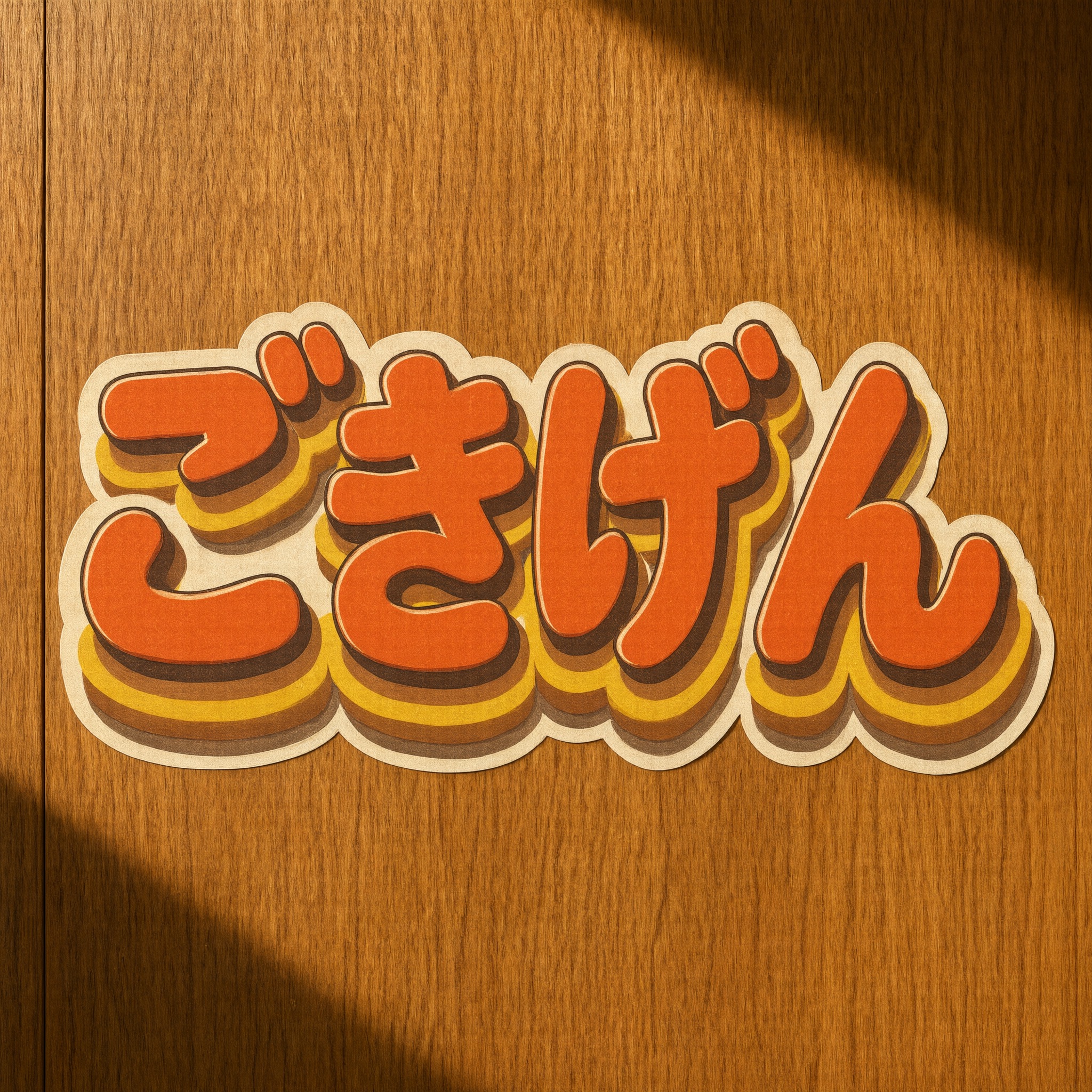 Qwen-Image で生成した グルーヴィー フォント AIフォント：文字「ごきげん」