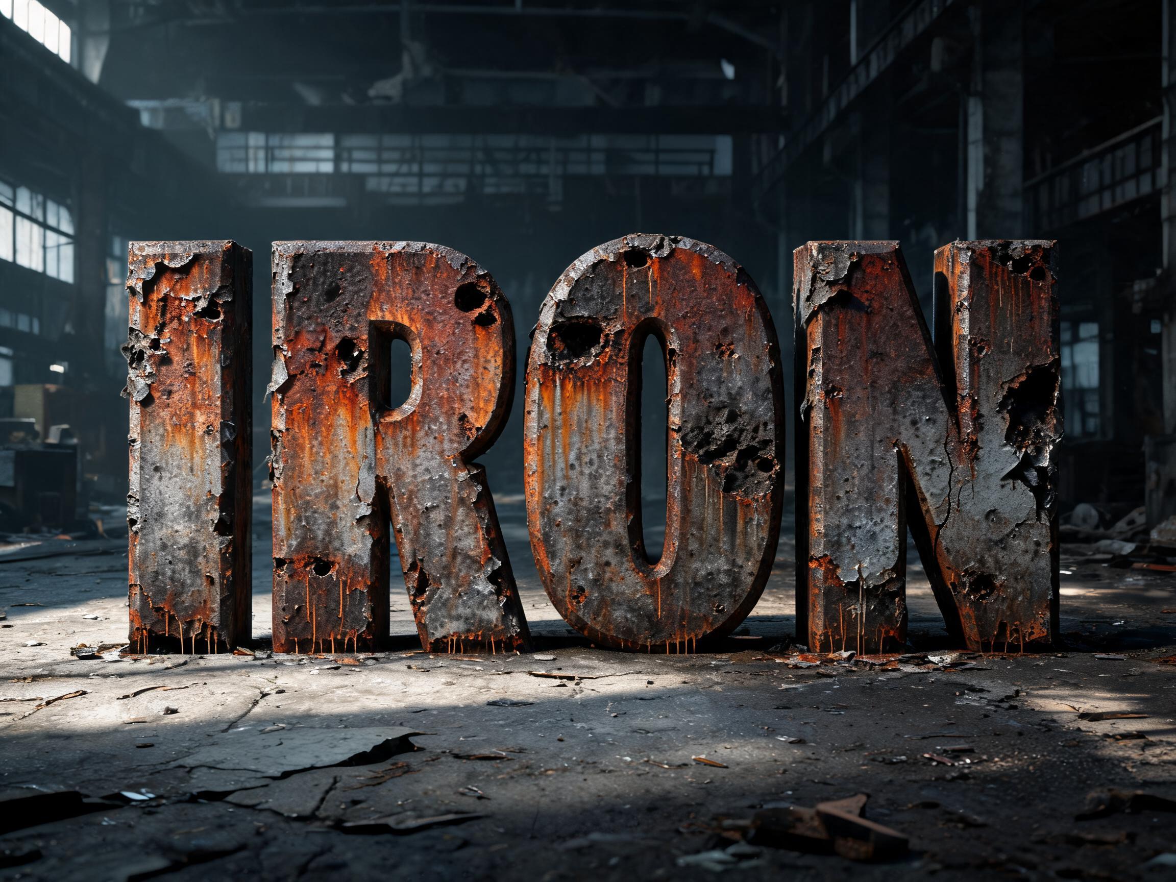 Grunge Rust AI font effect image