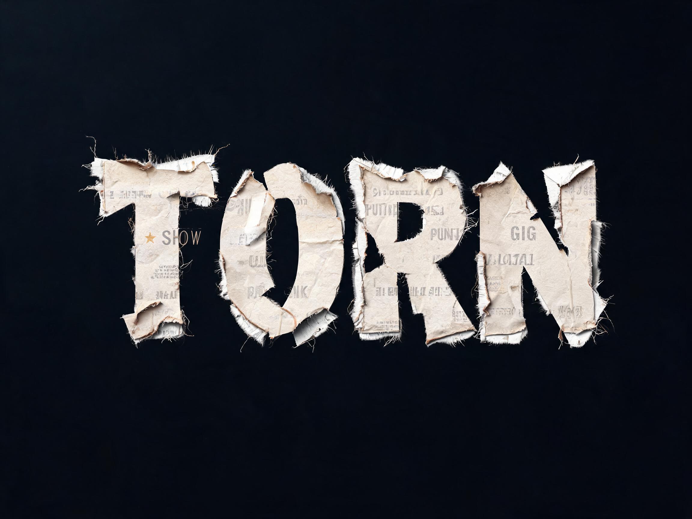 Grunge Torn AI 字体效果图