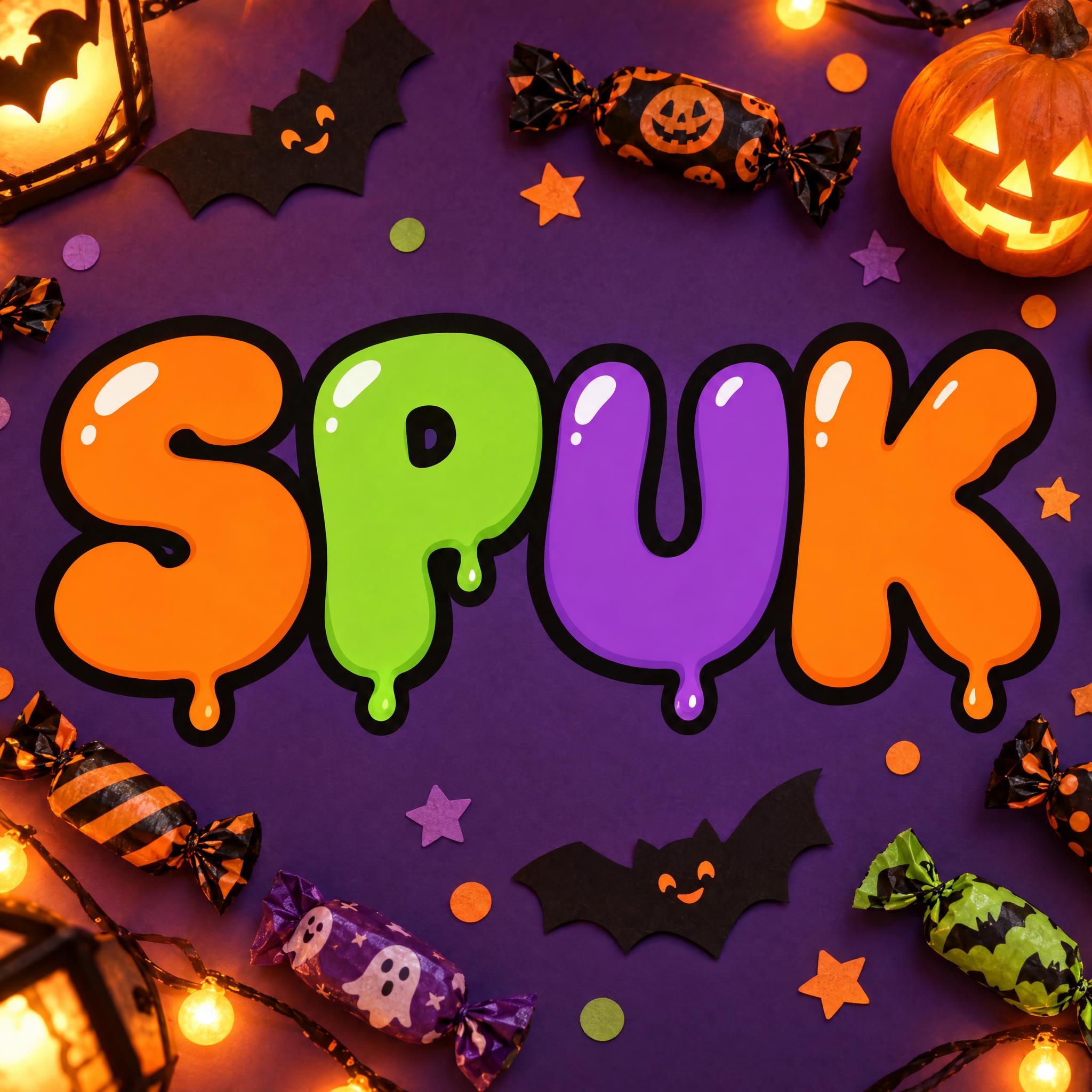 Halloween-Bubble-Letters KI-Schrift Beispielbild