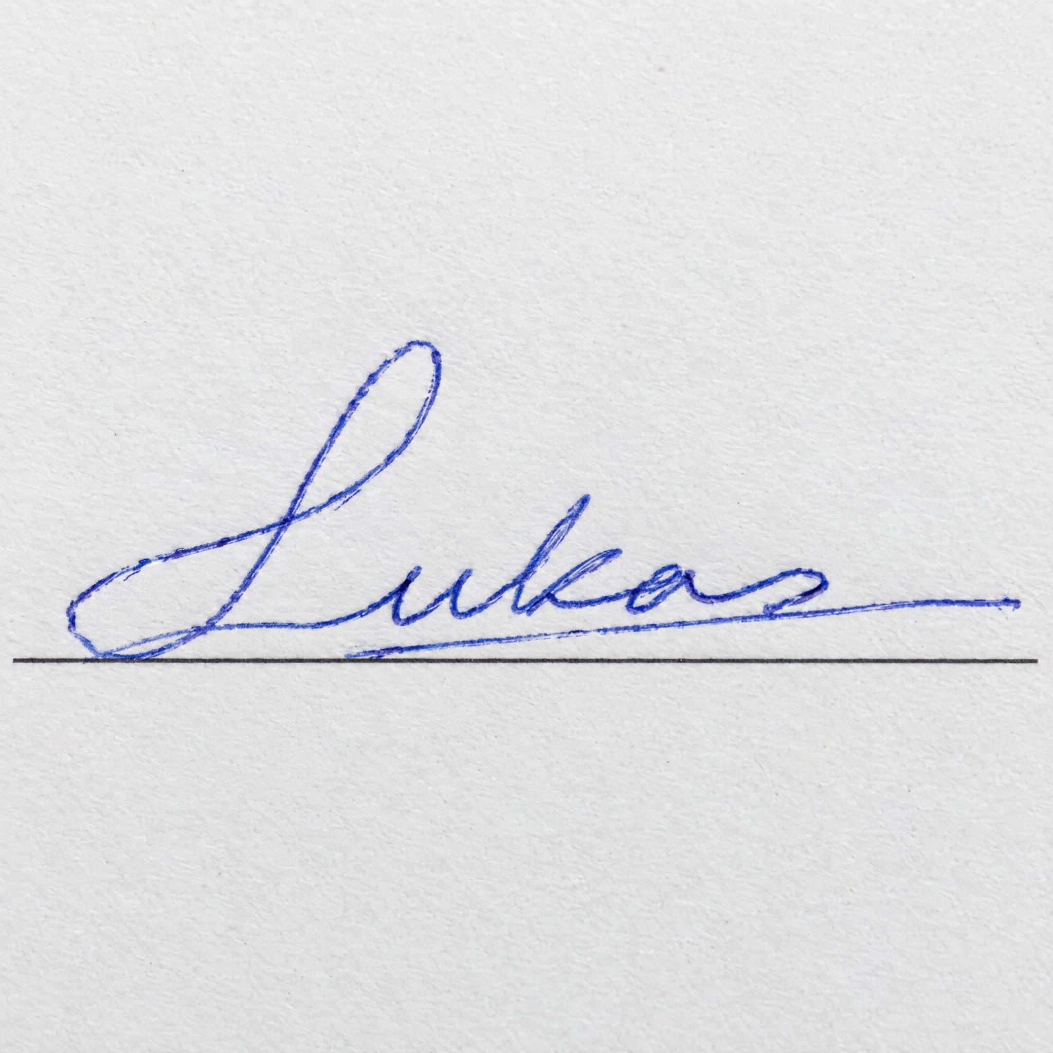 Echte Unterschrift KI-Schrift Beispielbild