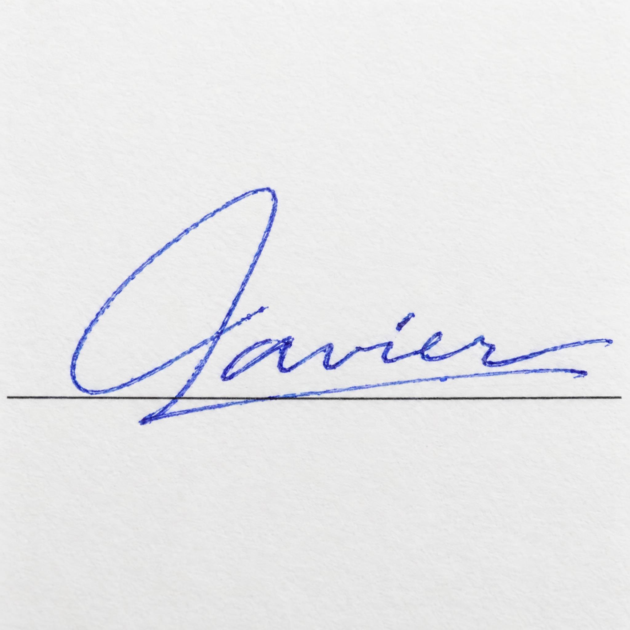 Imagen de ejemplo de la fuente de IA Firma a mano