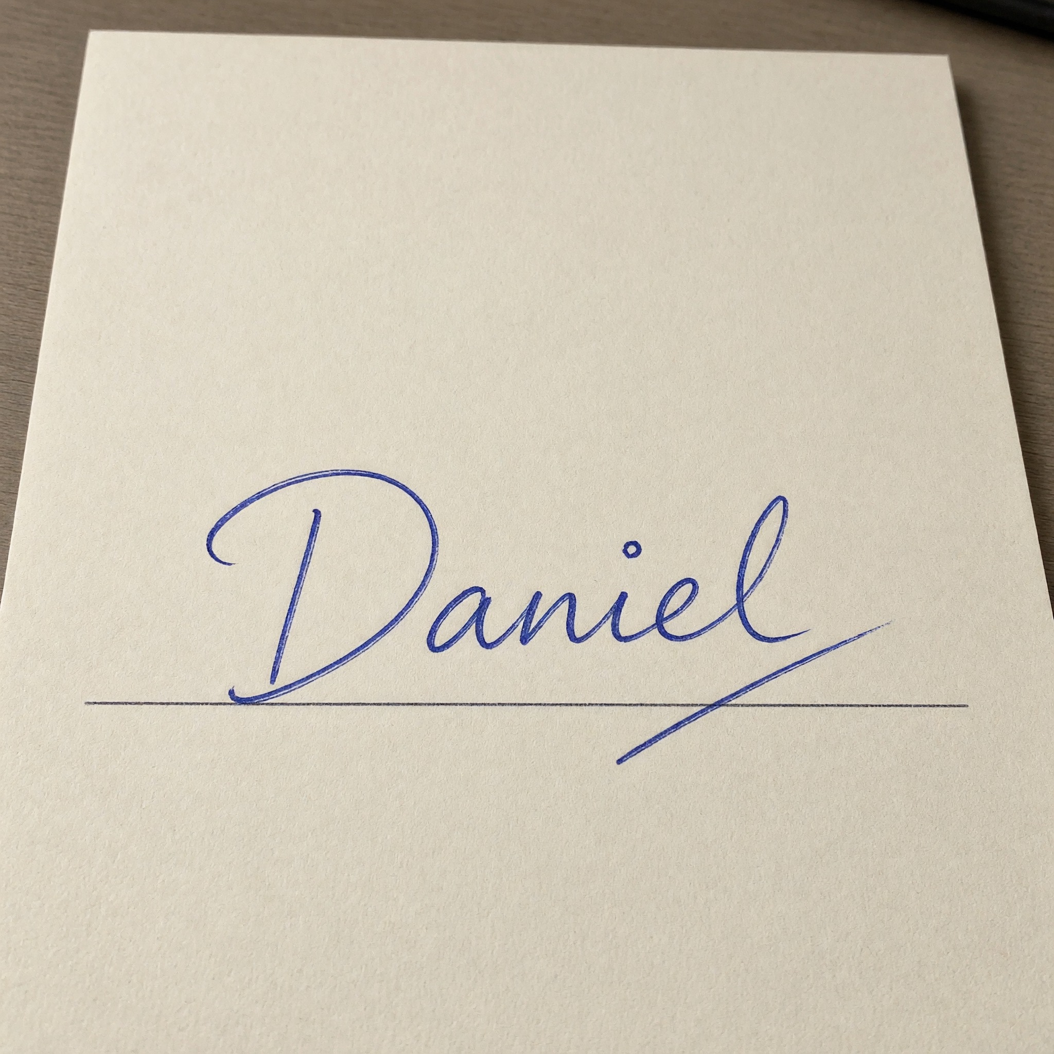 Handwritten Signature AI font generated with Grok Imagine: the word Daniel