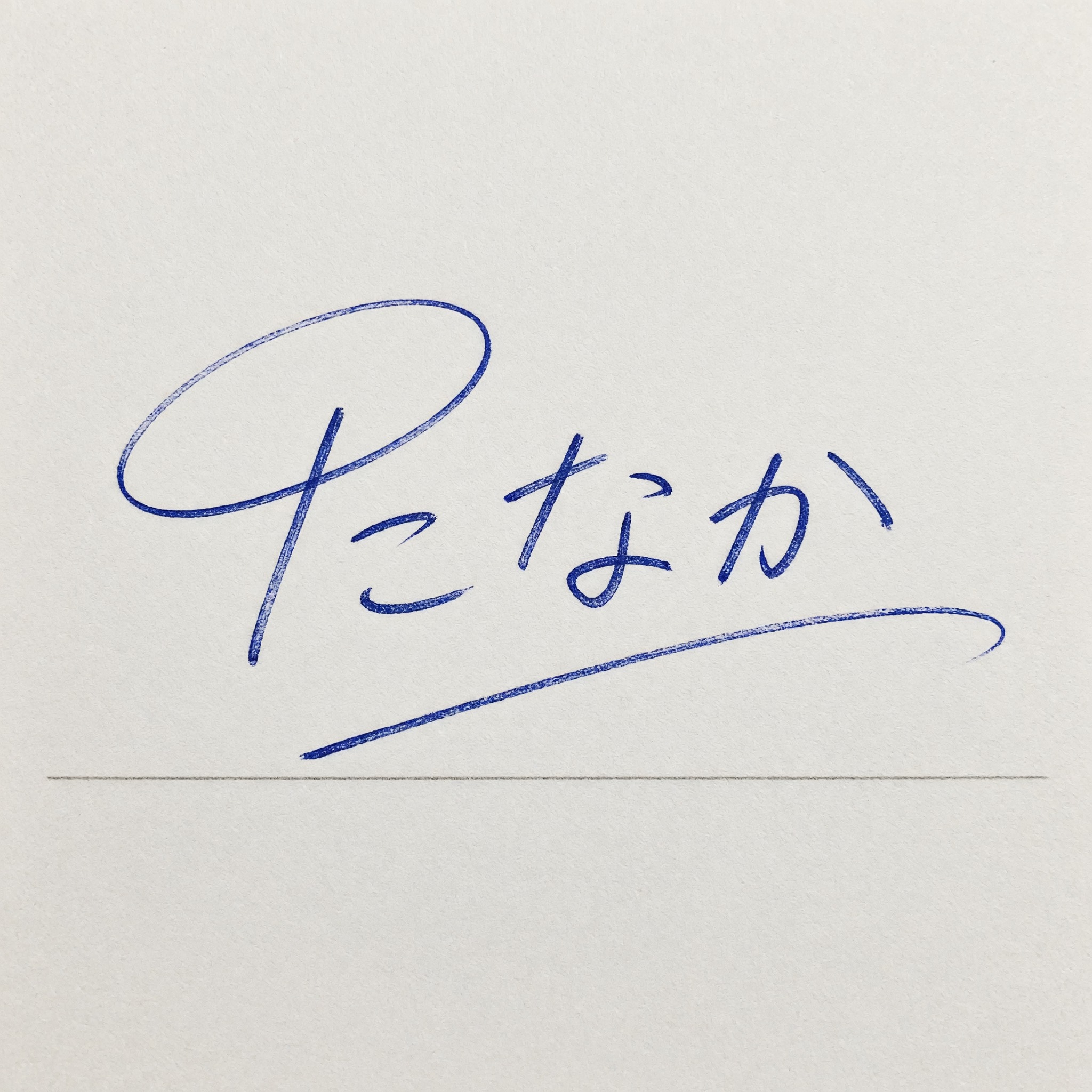 Grok Imagine で生成した 手書きサイン AIフォント：文字「たなか」