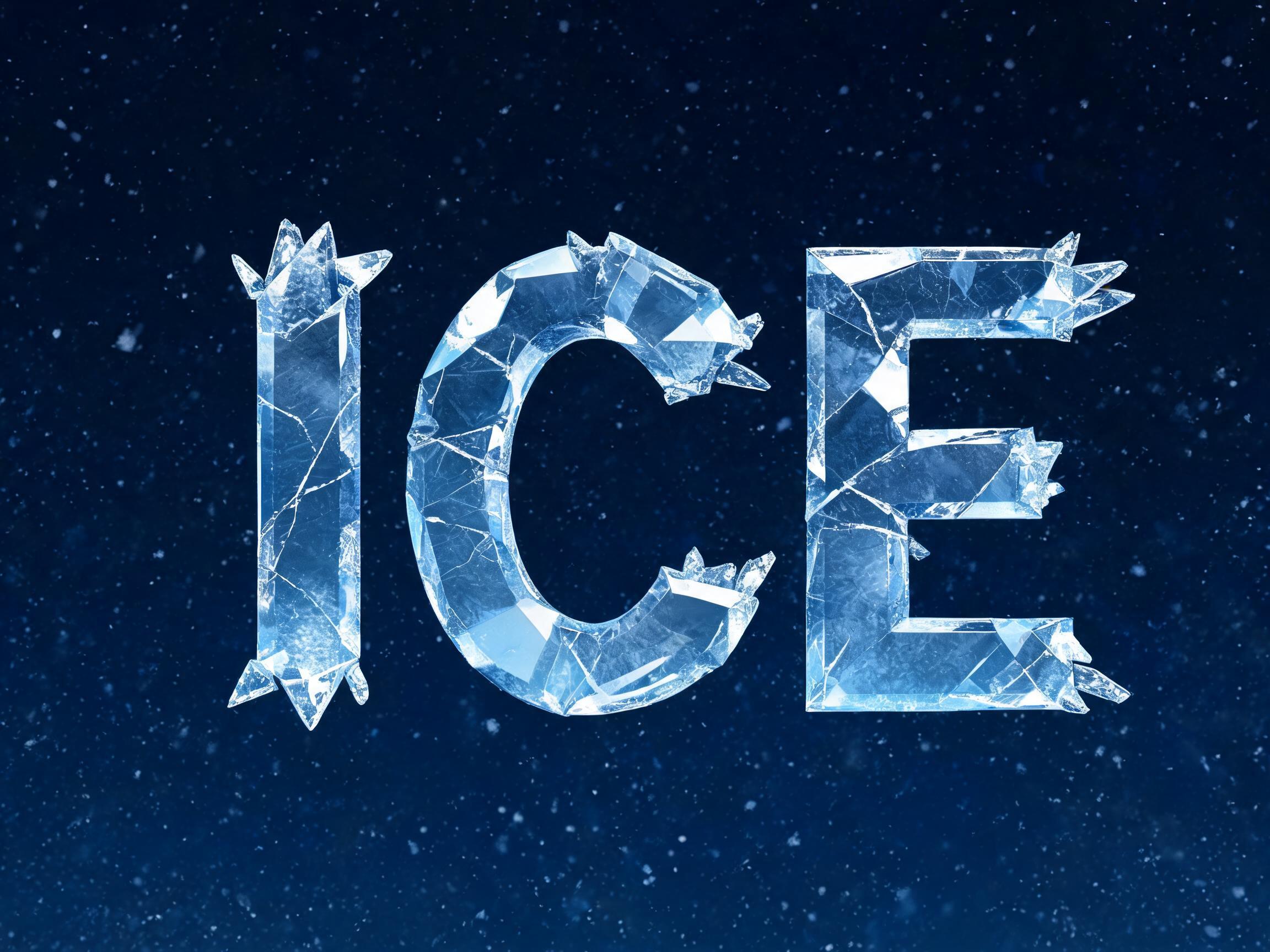 Ice Shard AI font effect image