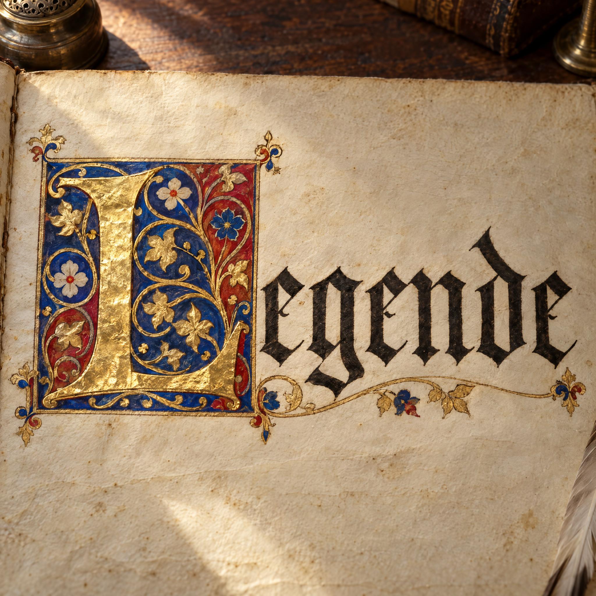 Verzierte Initialen KI-Schrift Beispielbild