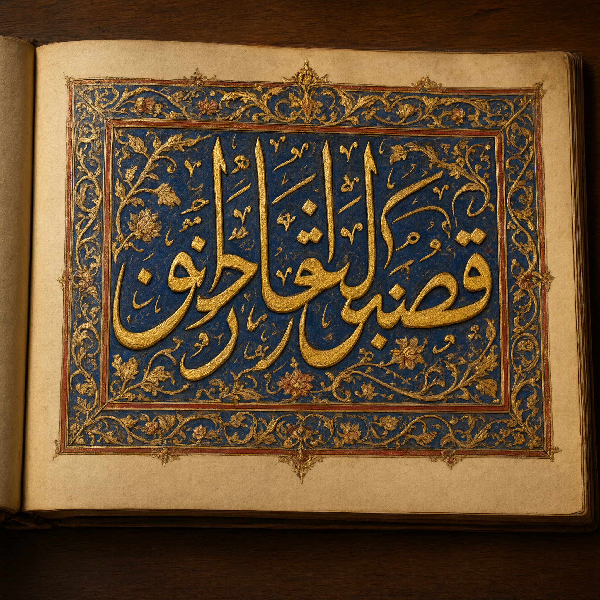 خط حروف مزخرفة بالذكاء الاصطناعي من توليد Qwen-Image: كلمة قصة