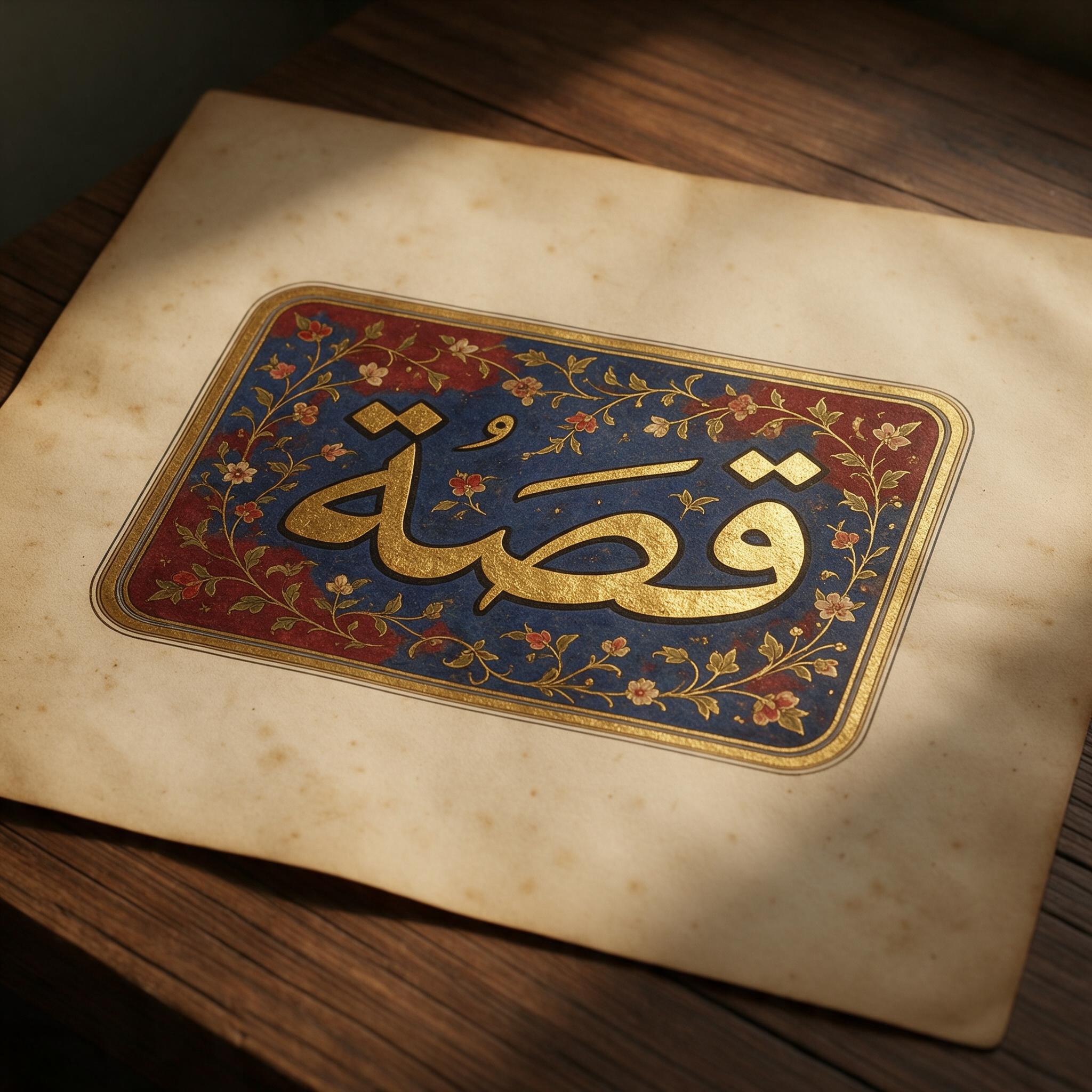 خط حروف مزخرفة بالذكاء الاصطناعي من توليد Seedream: كلمة قصة