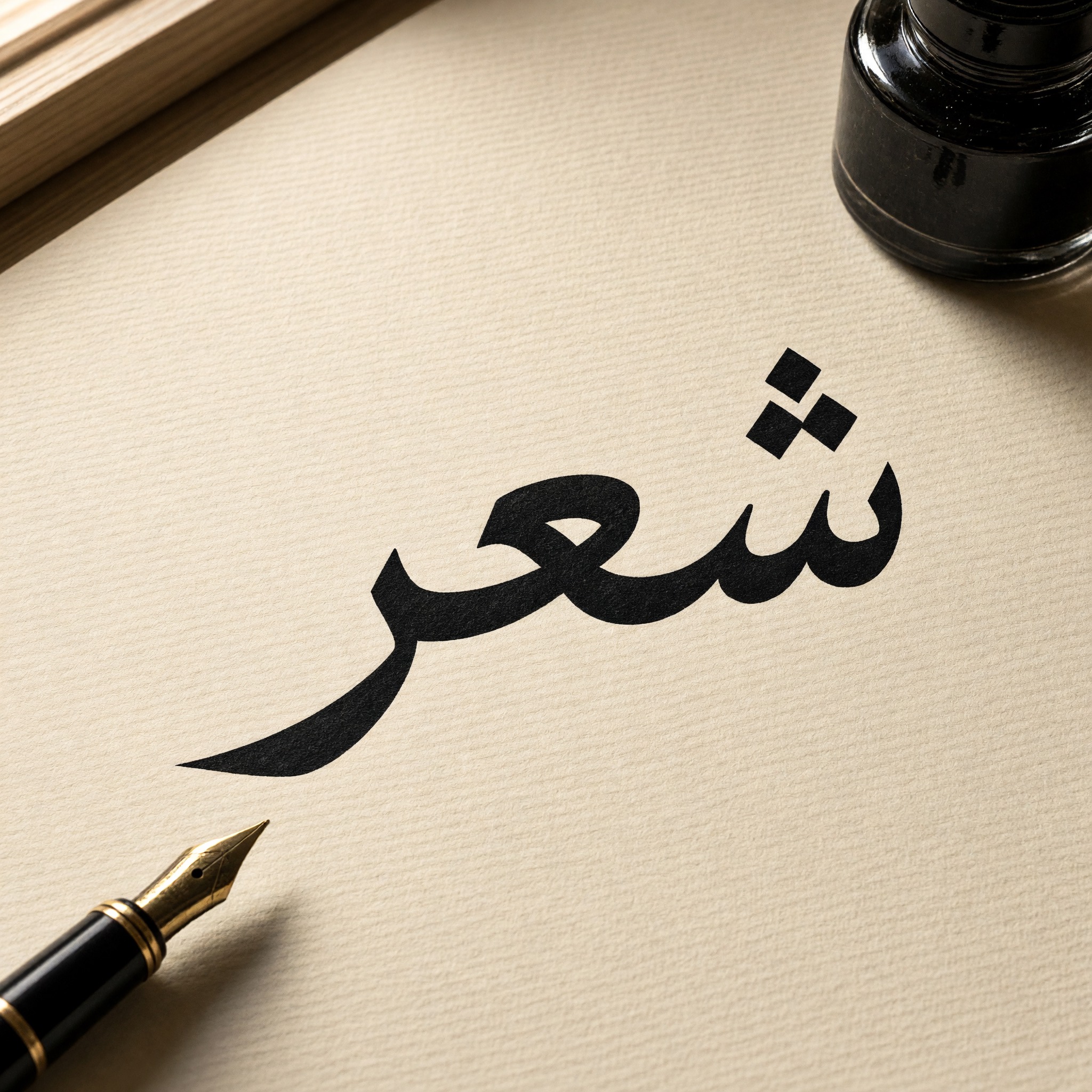 خط خط إيطالي مائل بالذكاء الاصطناعي من توليد Grok Imagine: كلمة شعر