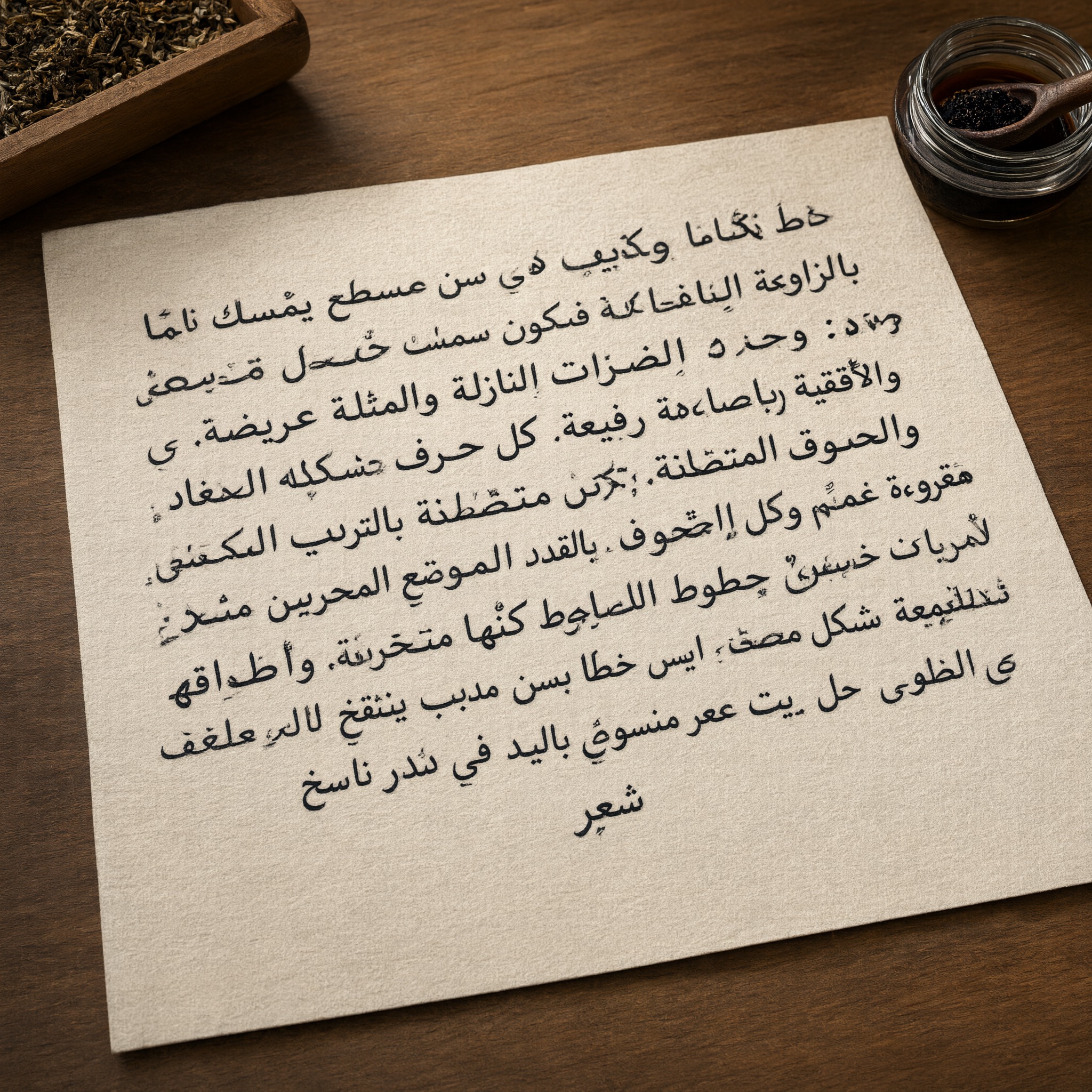 خط خط إيطالي مائل بالذكاء الاصطناعي من توليد Qwen-Image: كلمة شعر