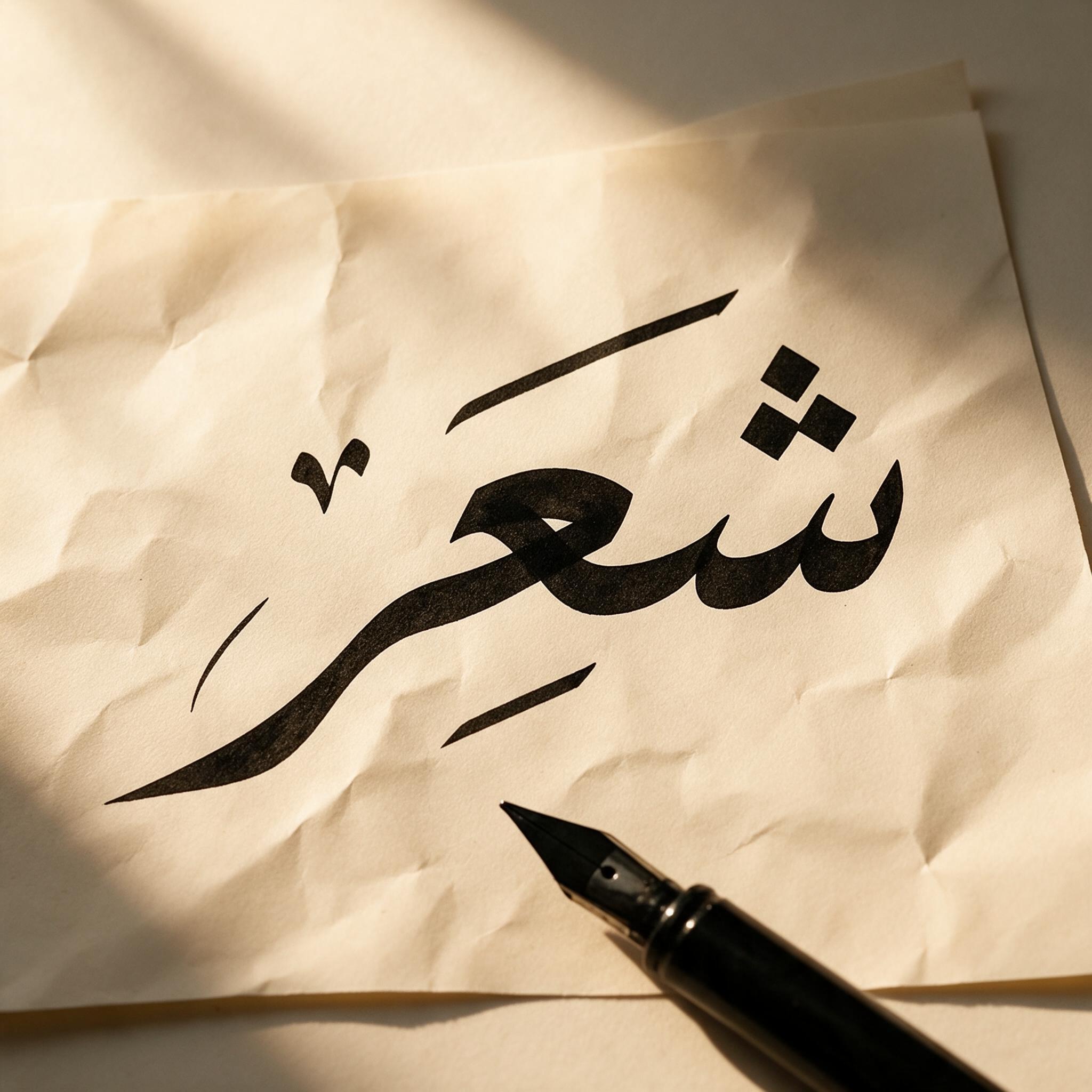خط خط إيطالي مائل بالذكاء الاصطناعي من توليد Seedream: كلمة شعر