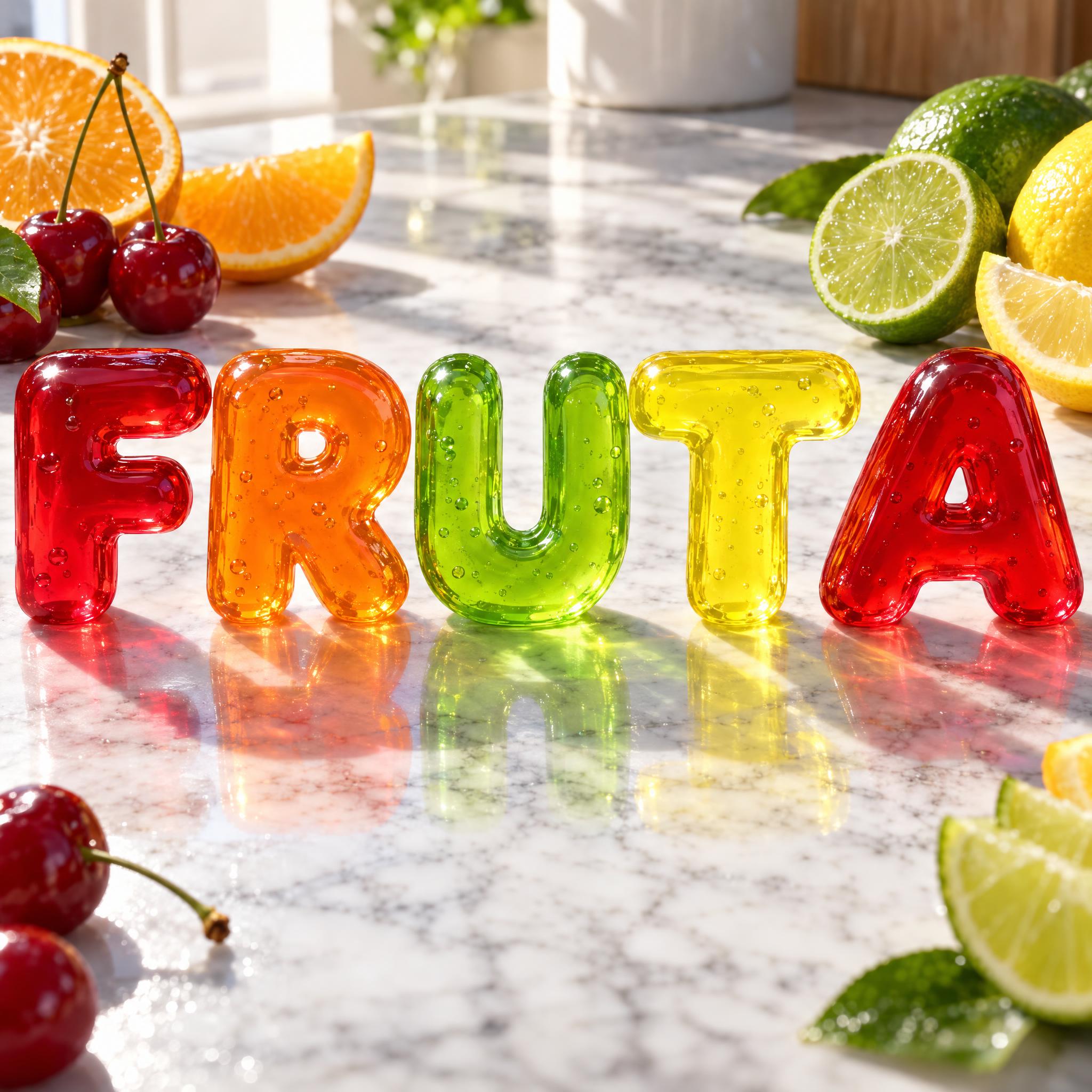 Imagem de exemplo da fonte de IA Letras de gelatina