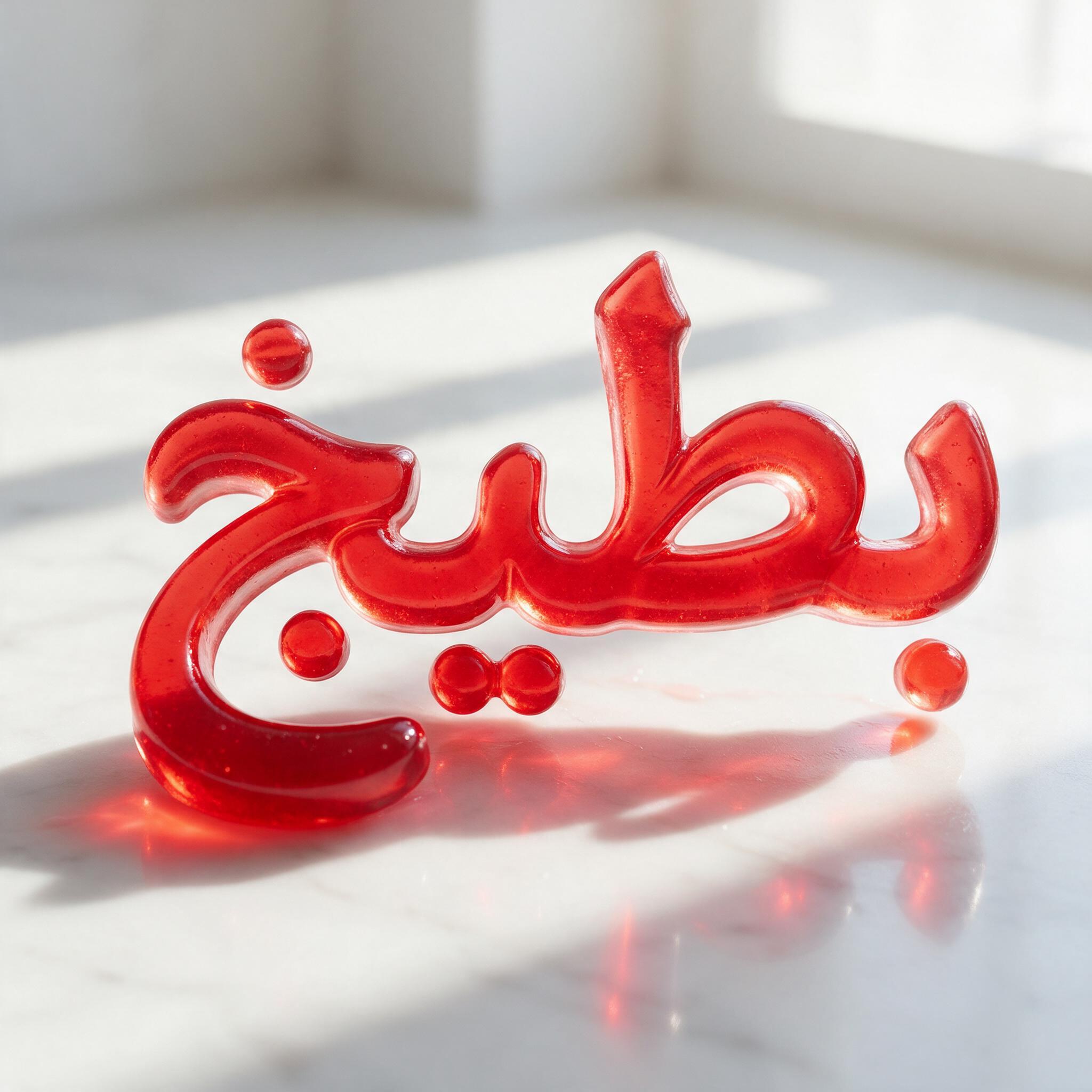 خط خط الجيلي بالذكاء الاصطناعي من توليد Seedream: كلمة بطيخ