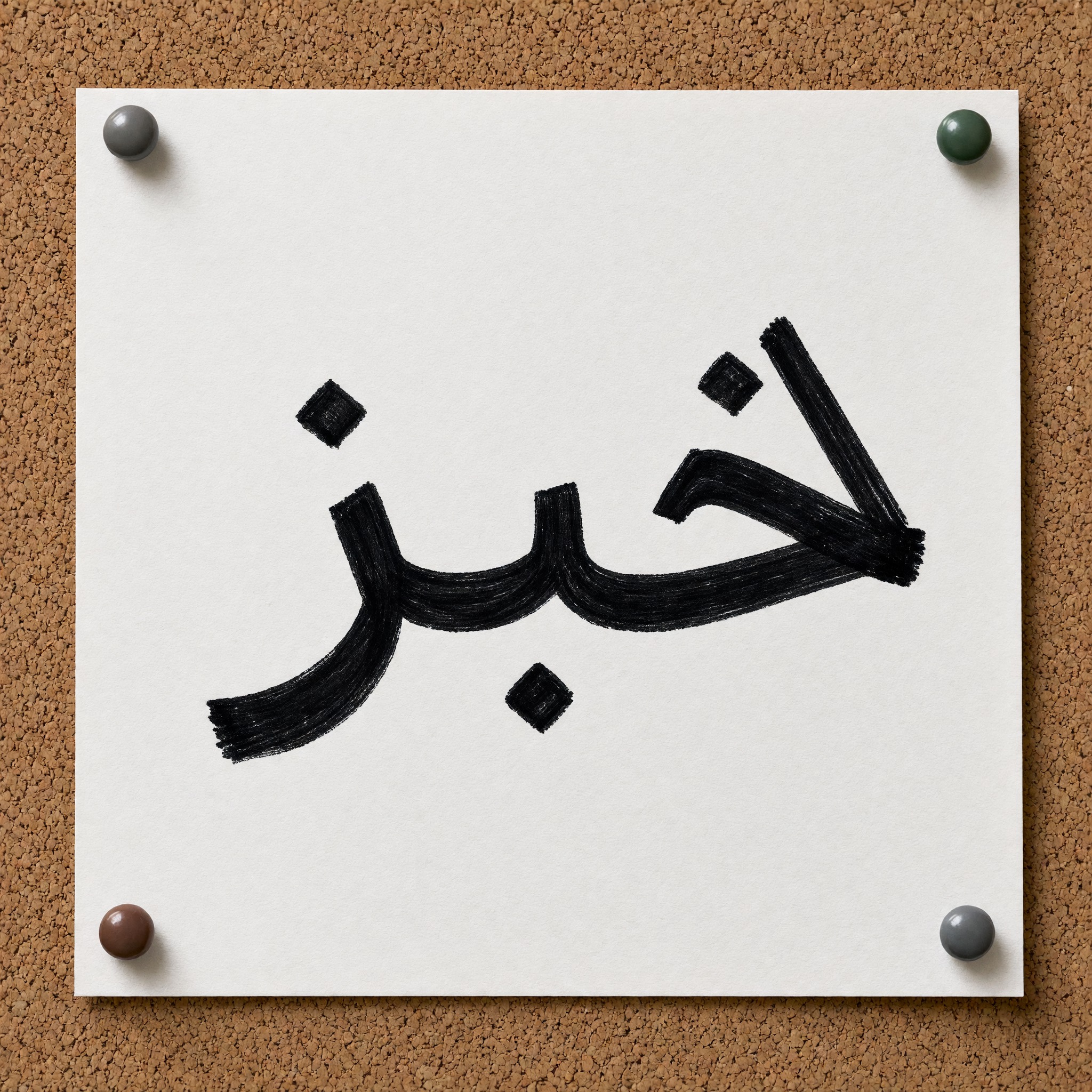 خط خط ماركر بالذكاء الاصطناعي من توليد Grok Imagine: كلمة خبز