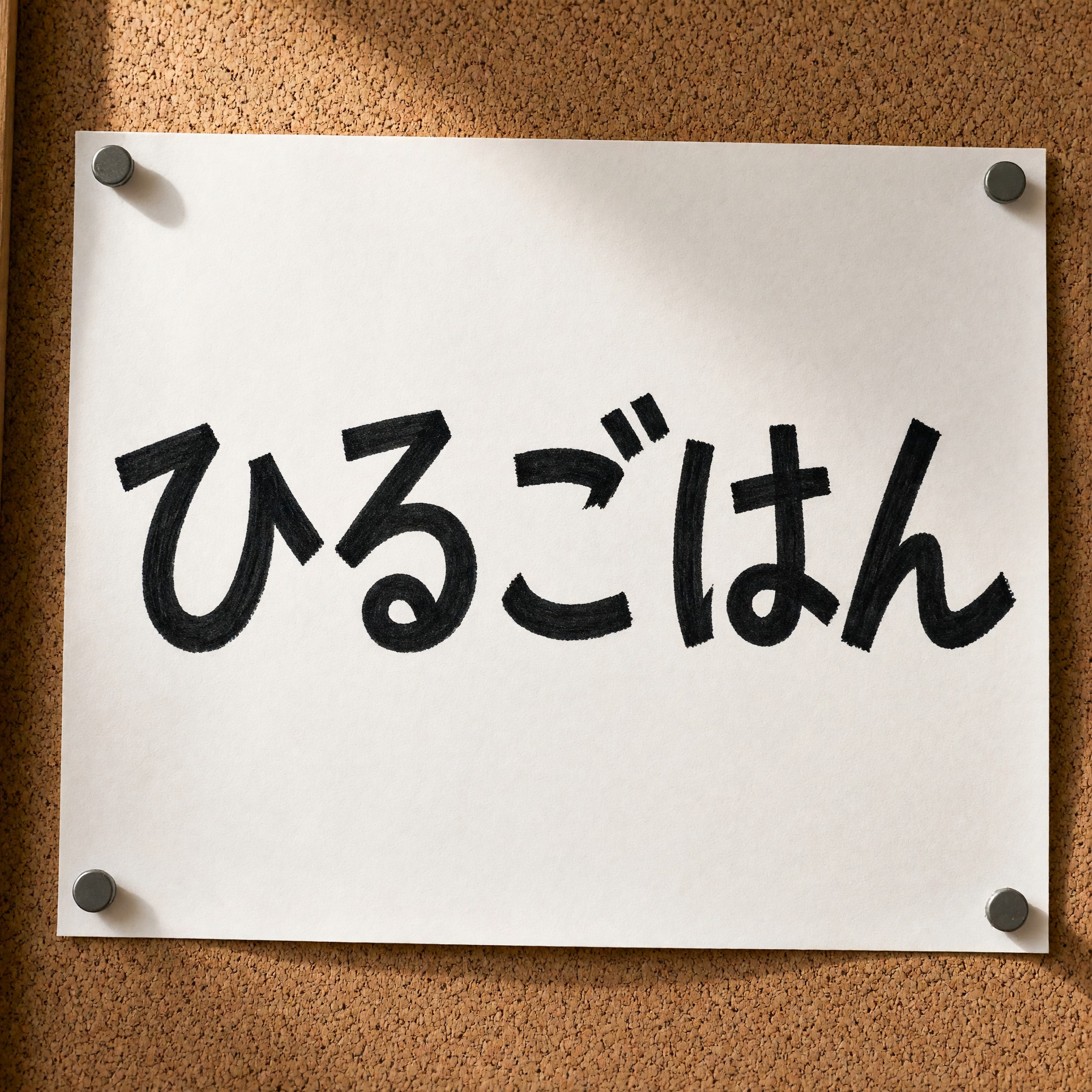 Grok Imagine で生成した マーカー文字 AIフォント：文字「ひるごはん」