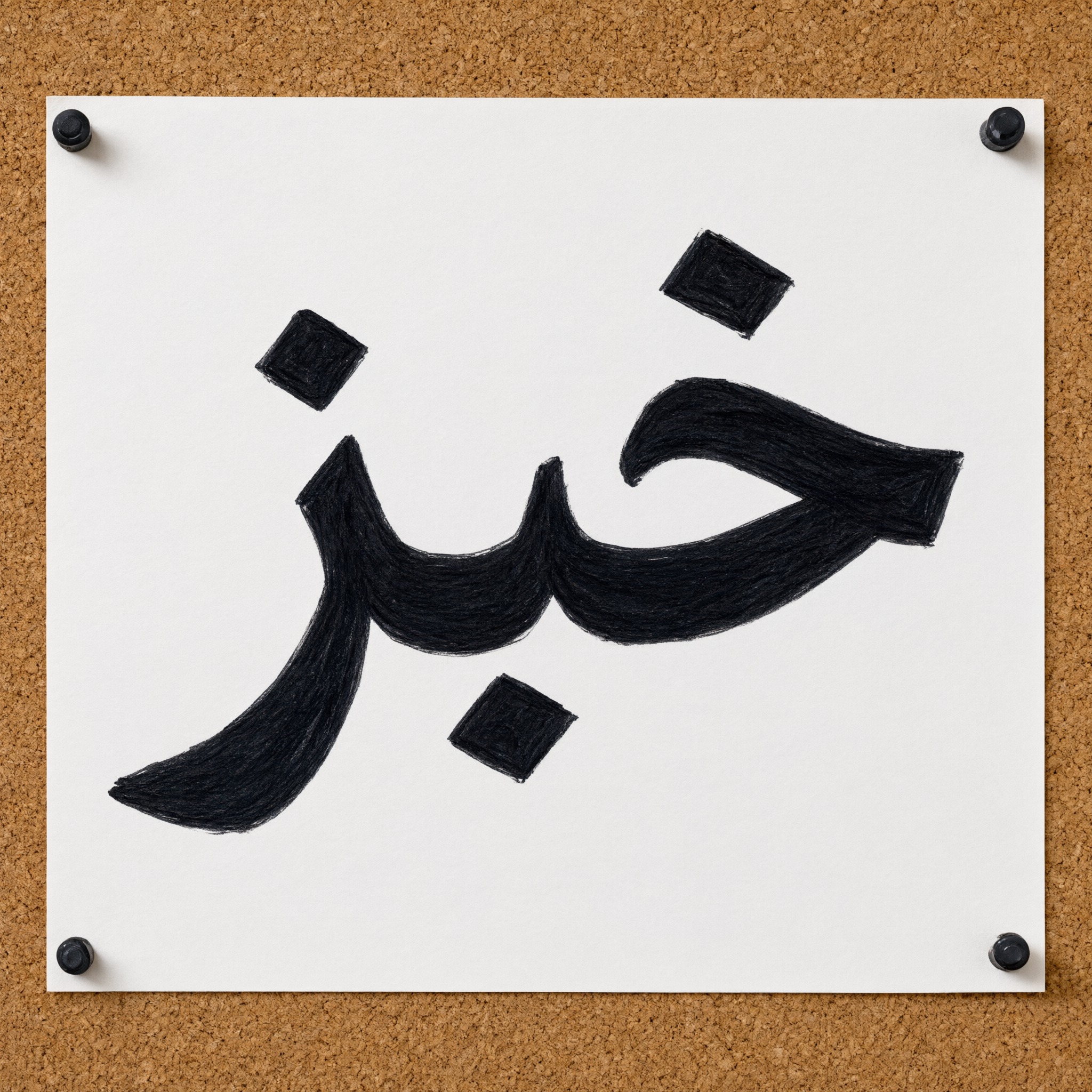خط خط ماركر بالذكاء الاصطناعي من توليد Qwen-Image: كلمة خبز