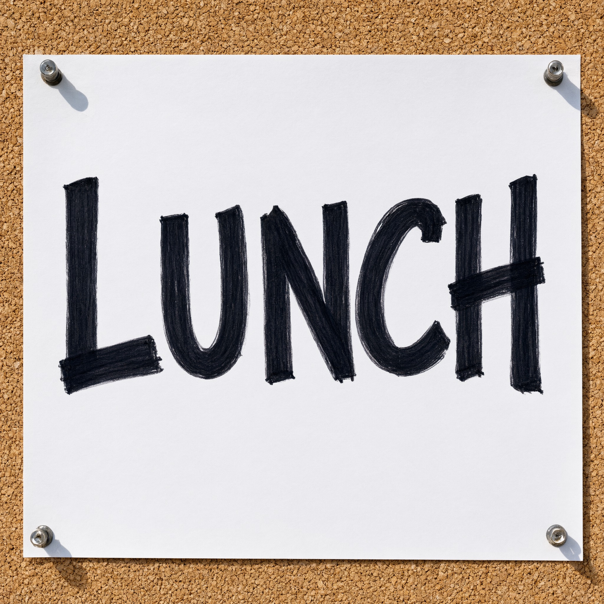 Marker Font AI font generated with Qwen-Image: the word LUNCH