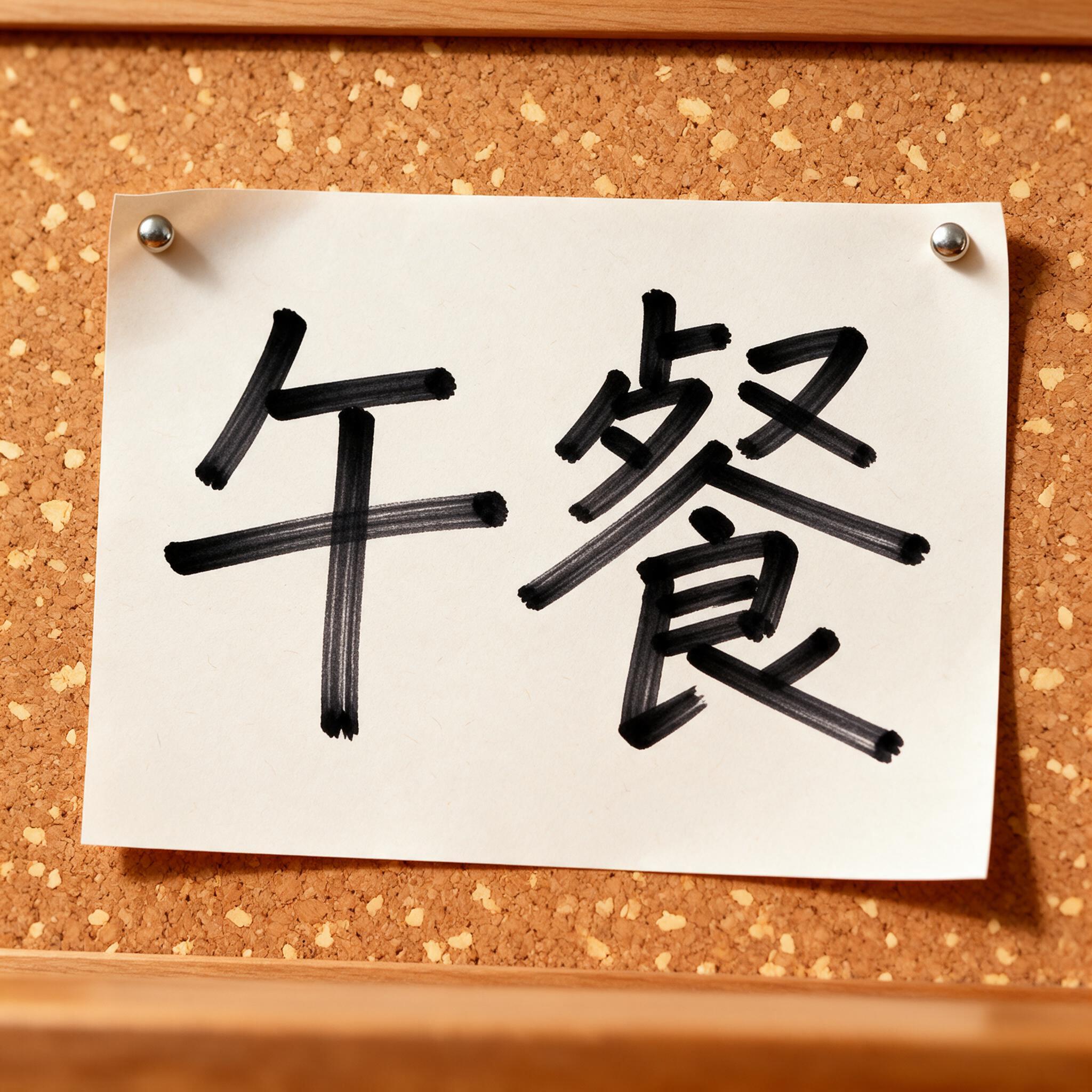 马克笔字体 AI 字体在 Seedream 上的生成结果：文字 午餐