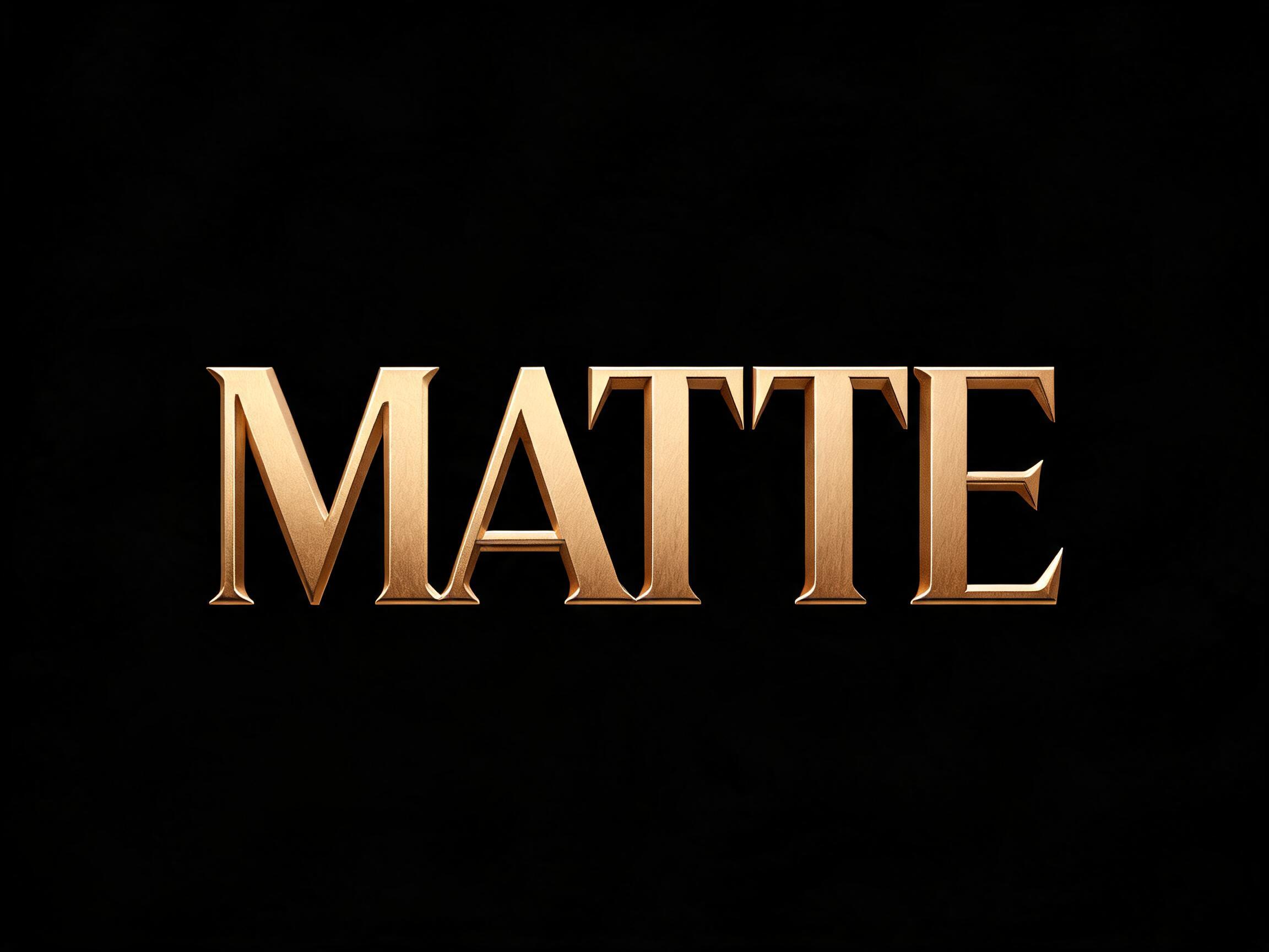 Matte Gold AI font effect image