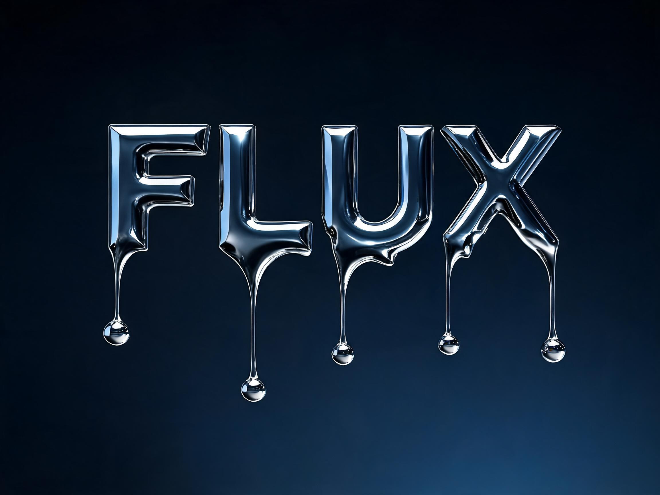 Melting Chrome Liquid AI font effect image