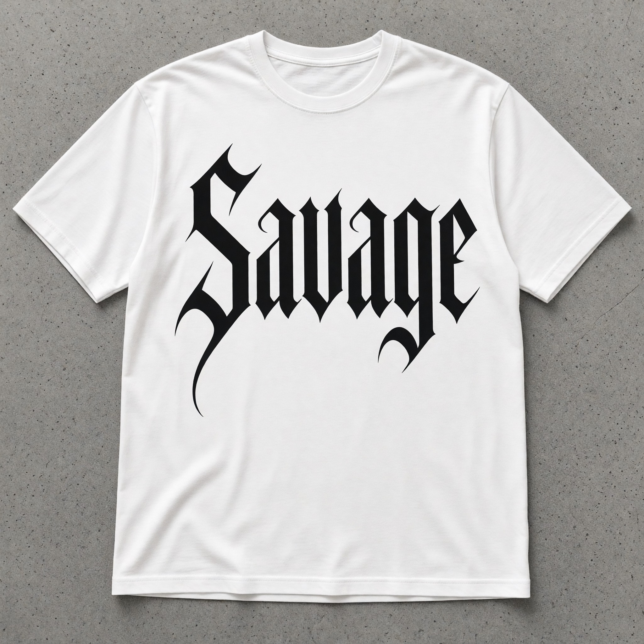 Modern Gothic Font AI font generated with Grok Imagine: the word Savage