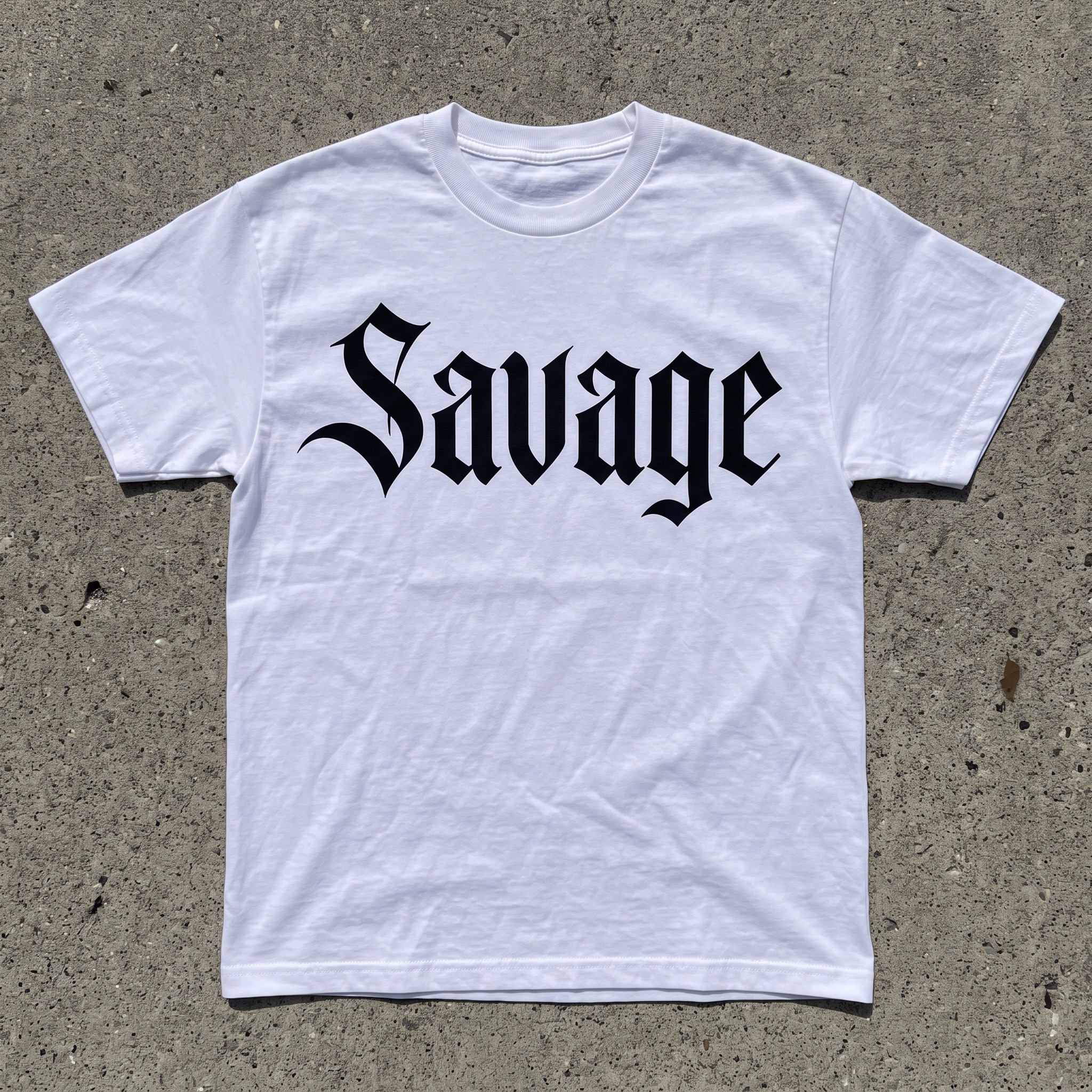 Modern Gothic Font AI font generated with Nano Banana: the word Savage